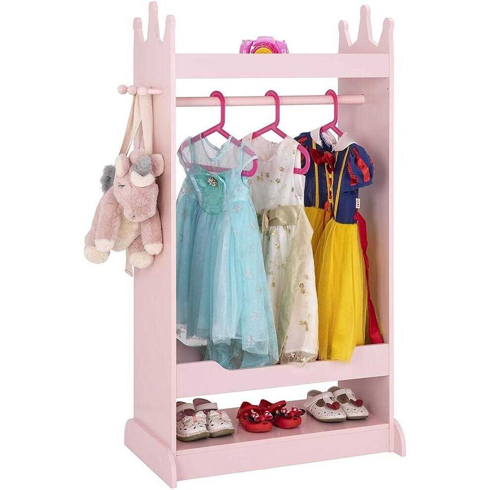 UTEX Kids Dress up Storage with Mirror,Costume Closet for Kids - Image 5