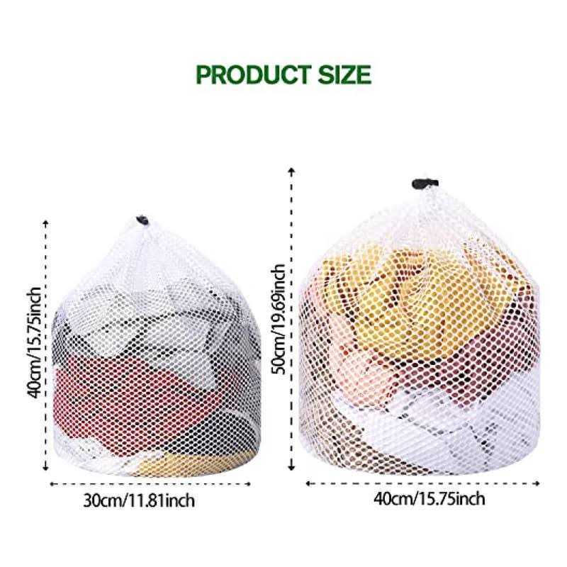 QUBA LINEN 2 pack extra large natural cotton laundry Bag heavy duty large laundry bags 24 x 36 inch xl drawstring travel organizer b - Image 3