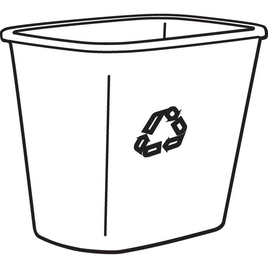 Rubbermaid Commercial Deskside Recycling Container - Image 4