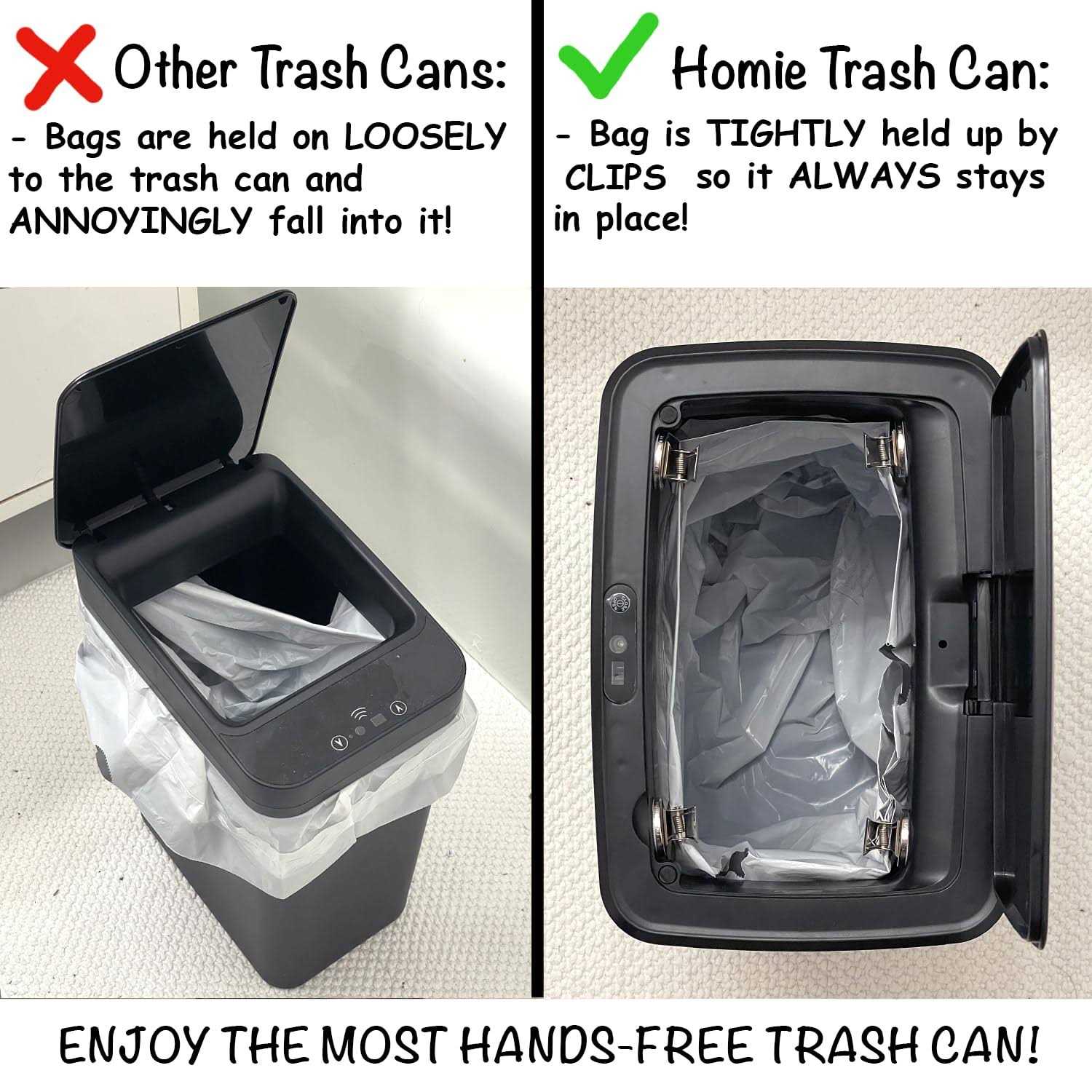 Homie Automatic, Smart Trash Can 3.2 Gallon with Touchless Motion Sensor and Anti - Image 2