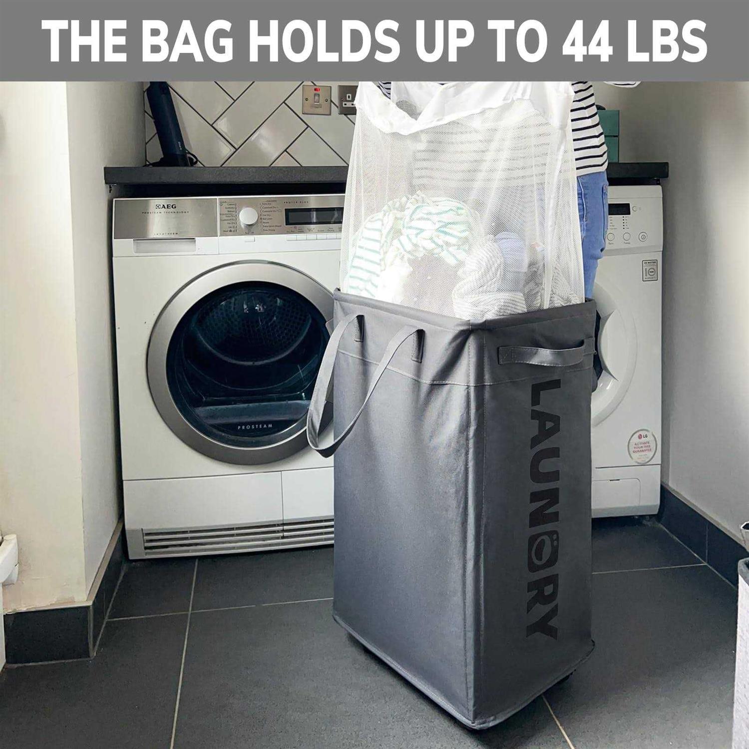 Goodpick Laundry Basket with Wheels 75L Laundry Hamper - Image 3