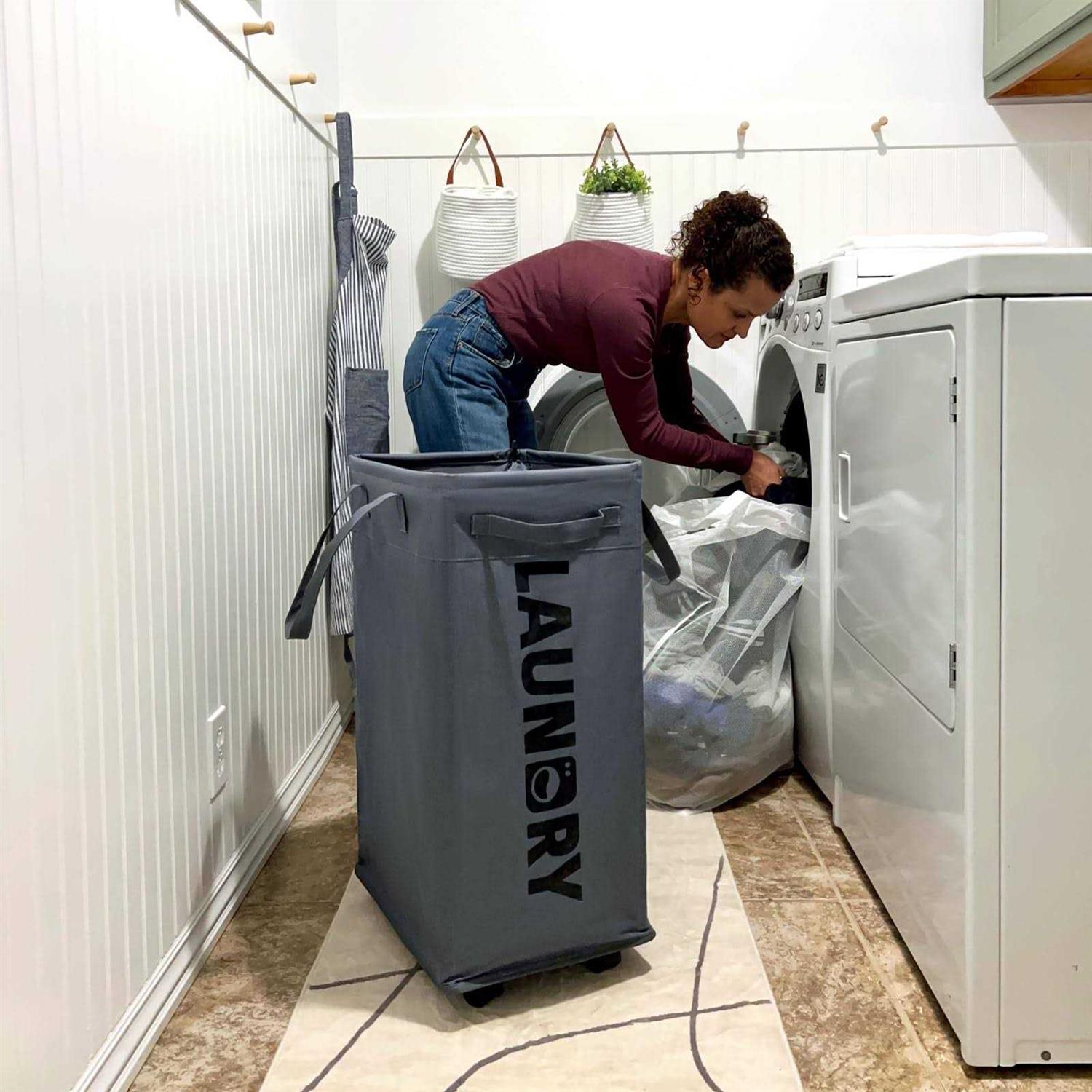 Goodpick Laundry Basket with Wheels 75L Laundry Hamper - Image 5