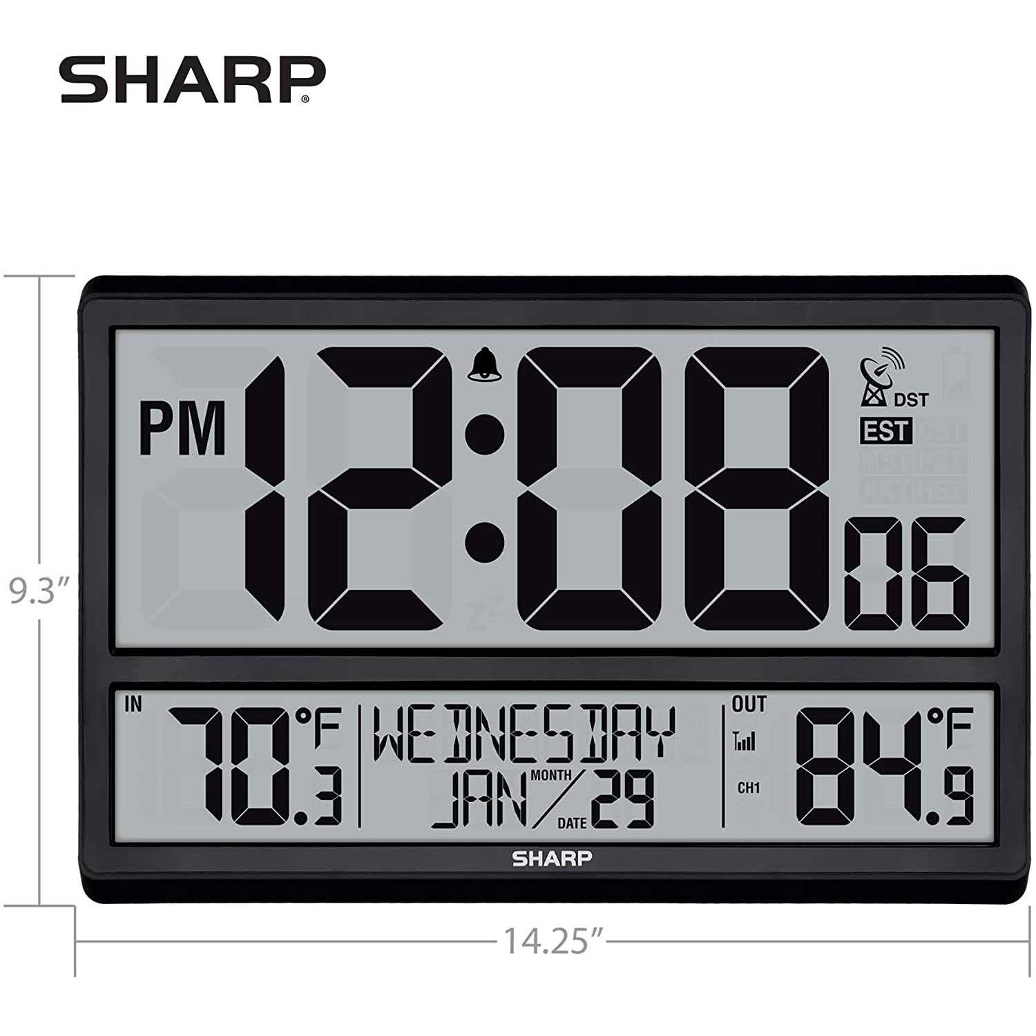 Sharp Atomic Clock Never Needs Setting! Easy to Read Numbers - Image 5