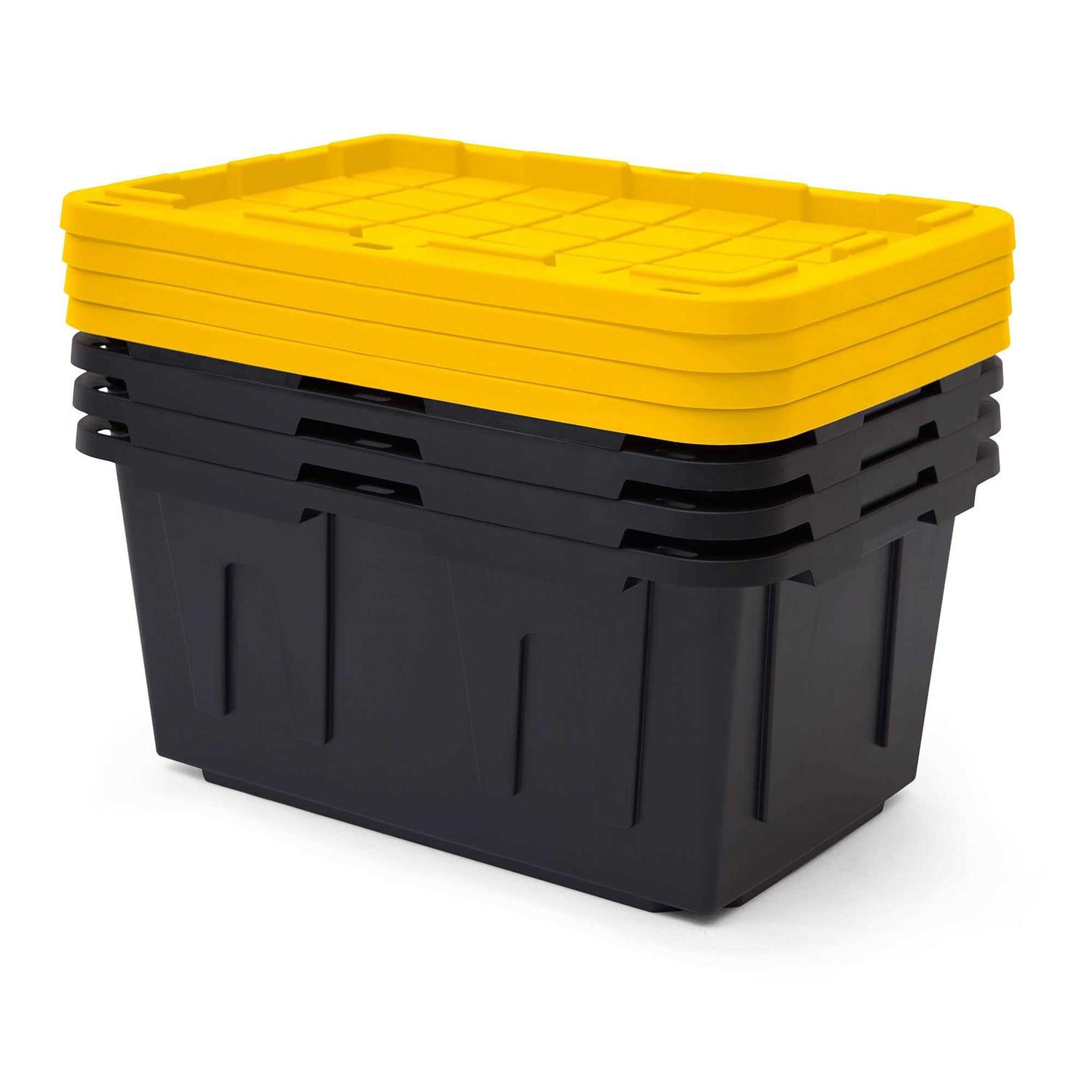 Cx Black & yellow 27-gallon Tough Storage containers with Secure Snap Lid - Image 2