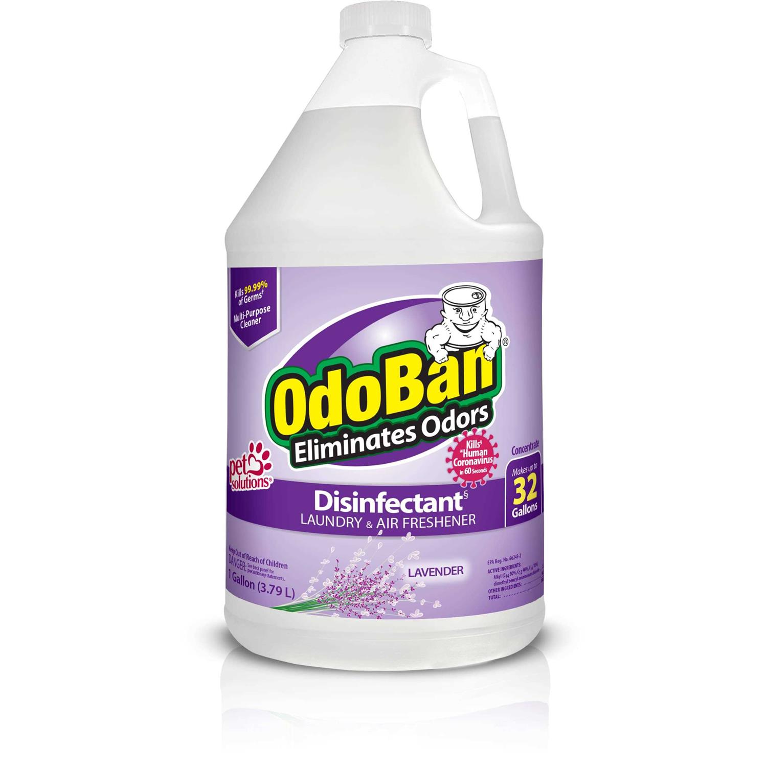 Odoban Multi-Purpose Cleaner, Disinfectant, Laundry & Air Freshener, Lavender Scent - 1 gallon (3.79 l)
