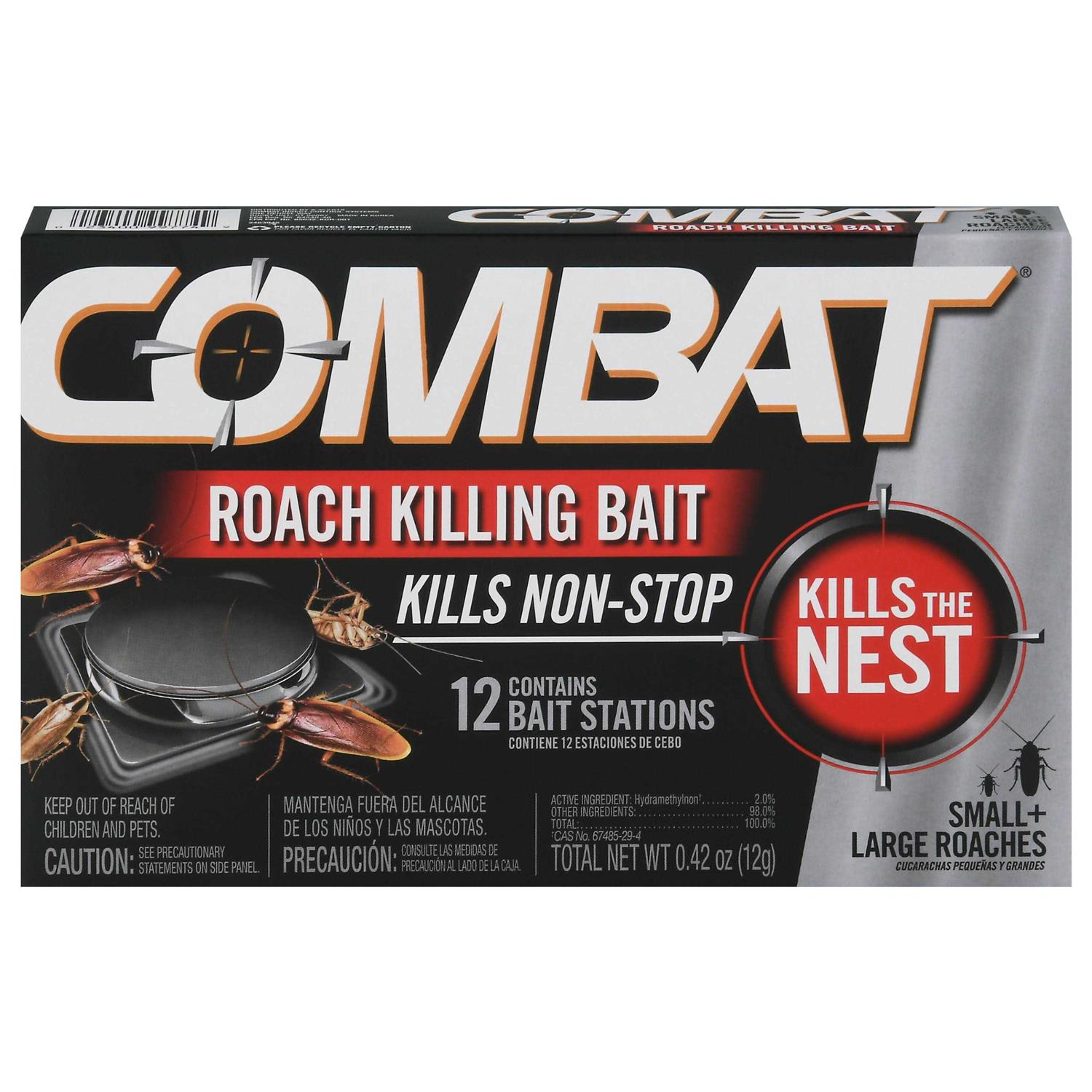 Combat Roach Killing Bait Stations for Small and Large Roaches