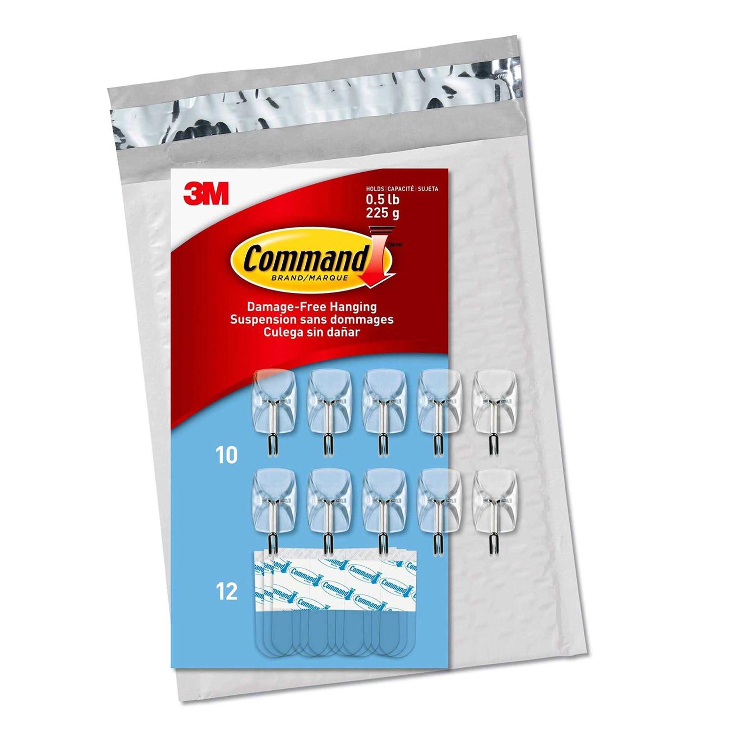 Command Small Wire Toggle Hooks Damage Free Hanging Wall Hooks with Adhesive Strips