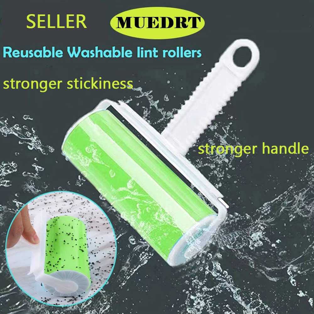 MINGZEE STORE Sticky Lint Roller 5 Pack Reusable Washable Lint Roller Pet Hair Remover Cleaner with Cover for Clothes - Image 4