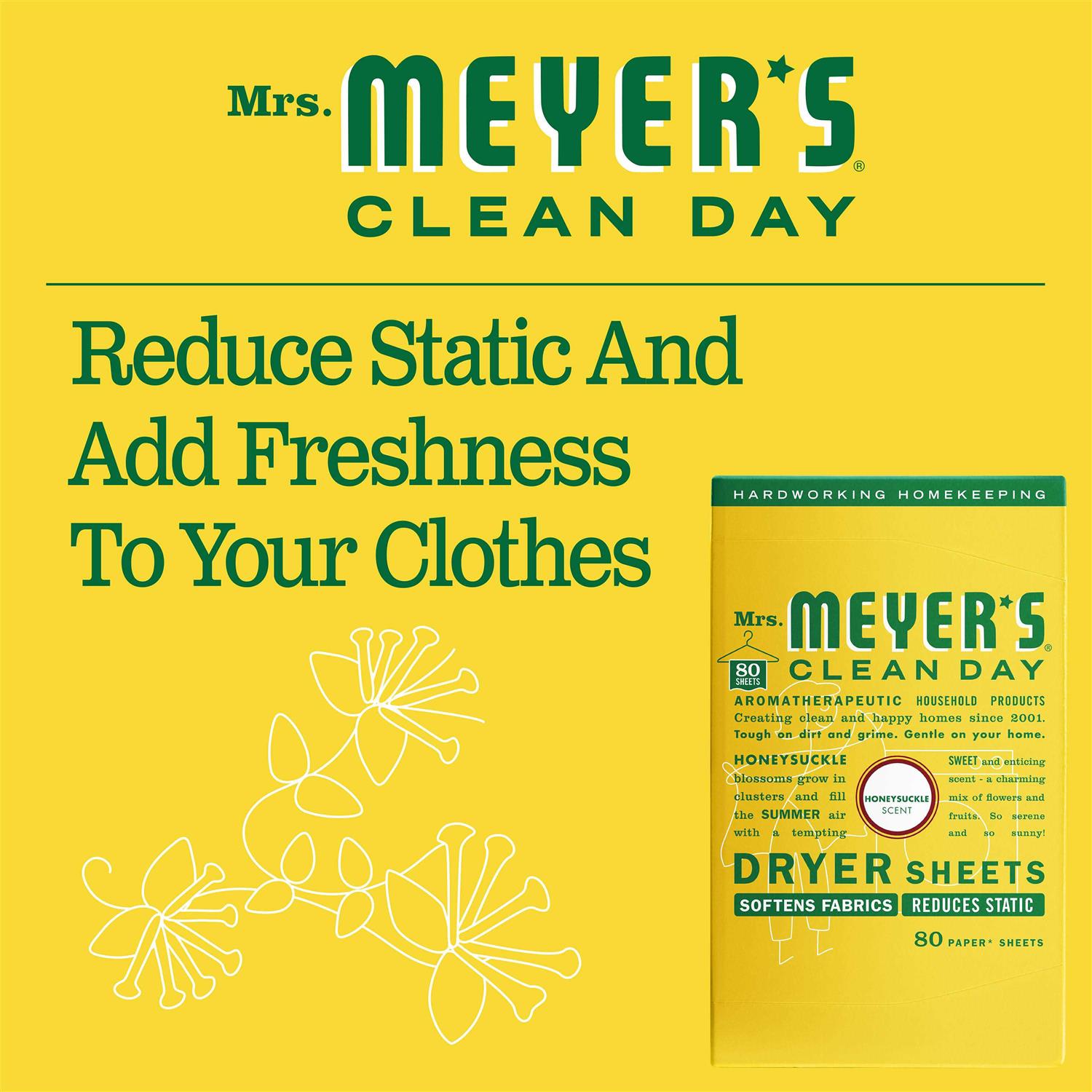 Mrs. Meyers Clean Day Dryer Sheets - Image 5