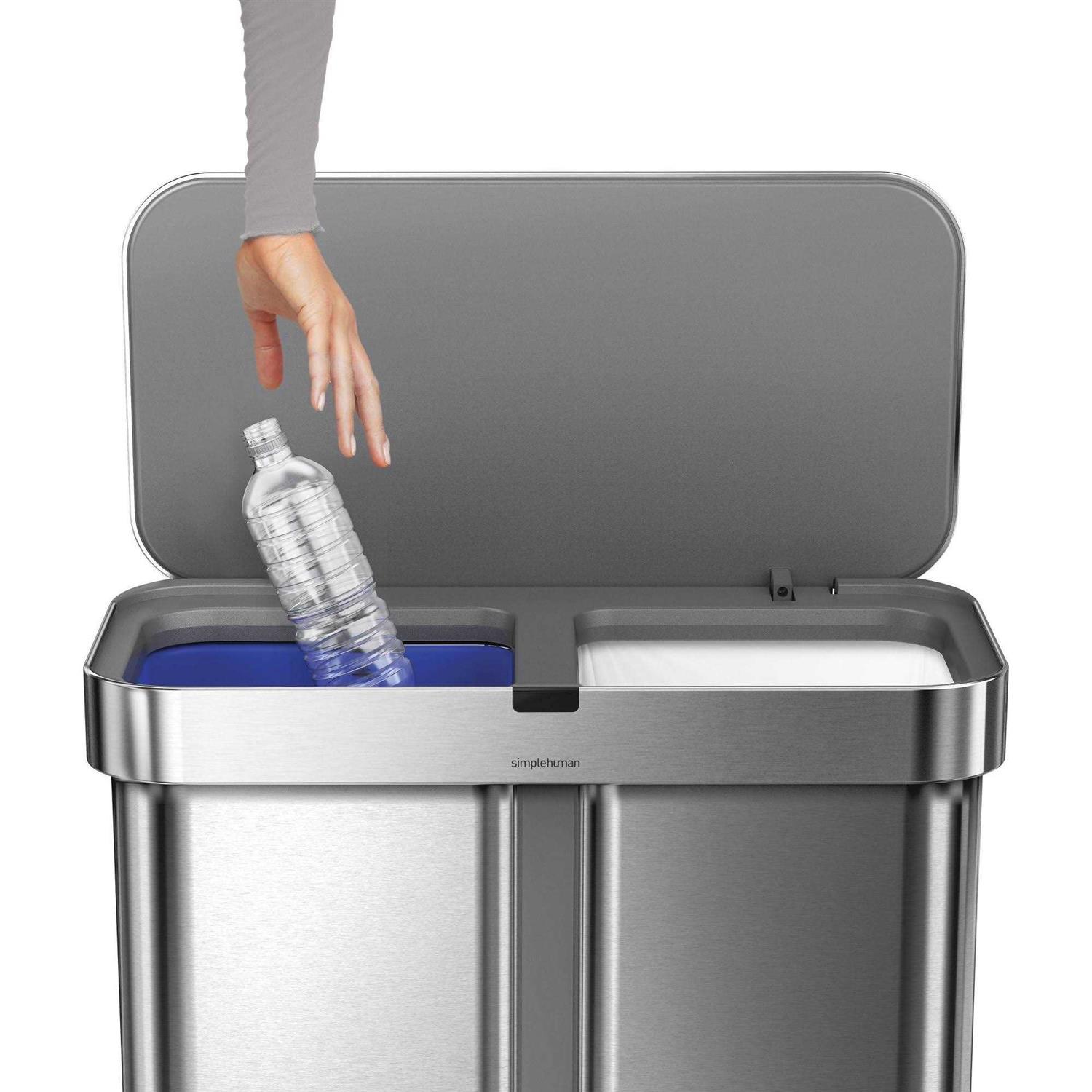 simplehuman Dual Compartment Sensor Can Voice & Motion control - Image 3