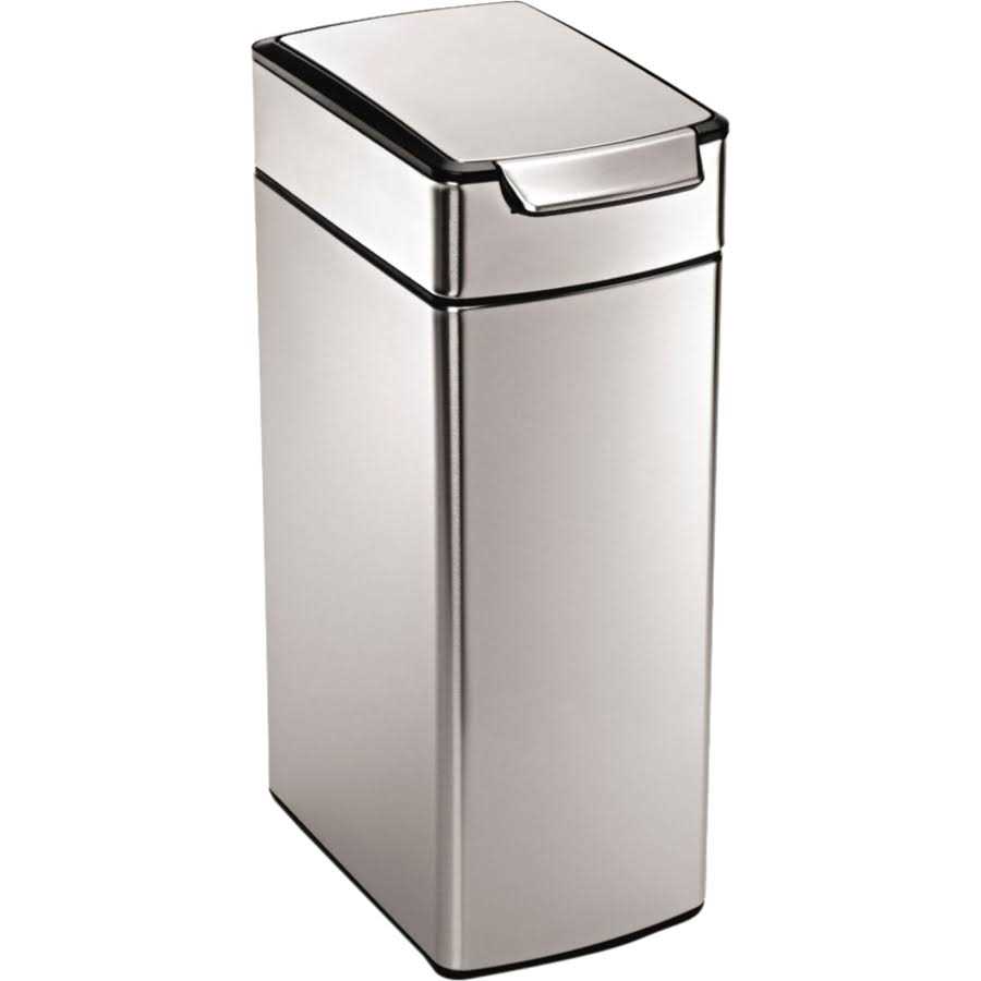 simplehuman Slim Touch-Bar Kitched Trash Can 40 Liter