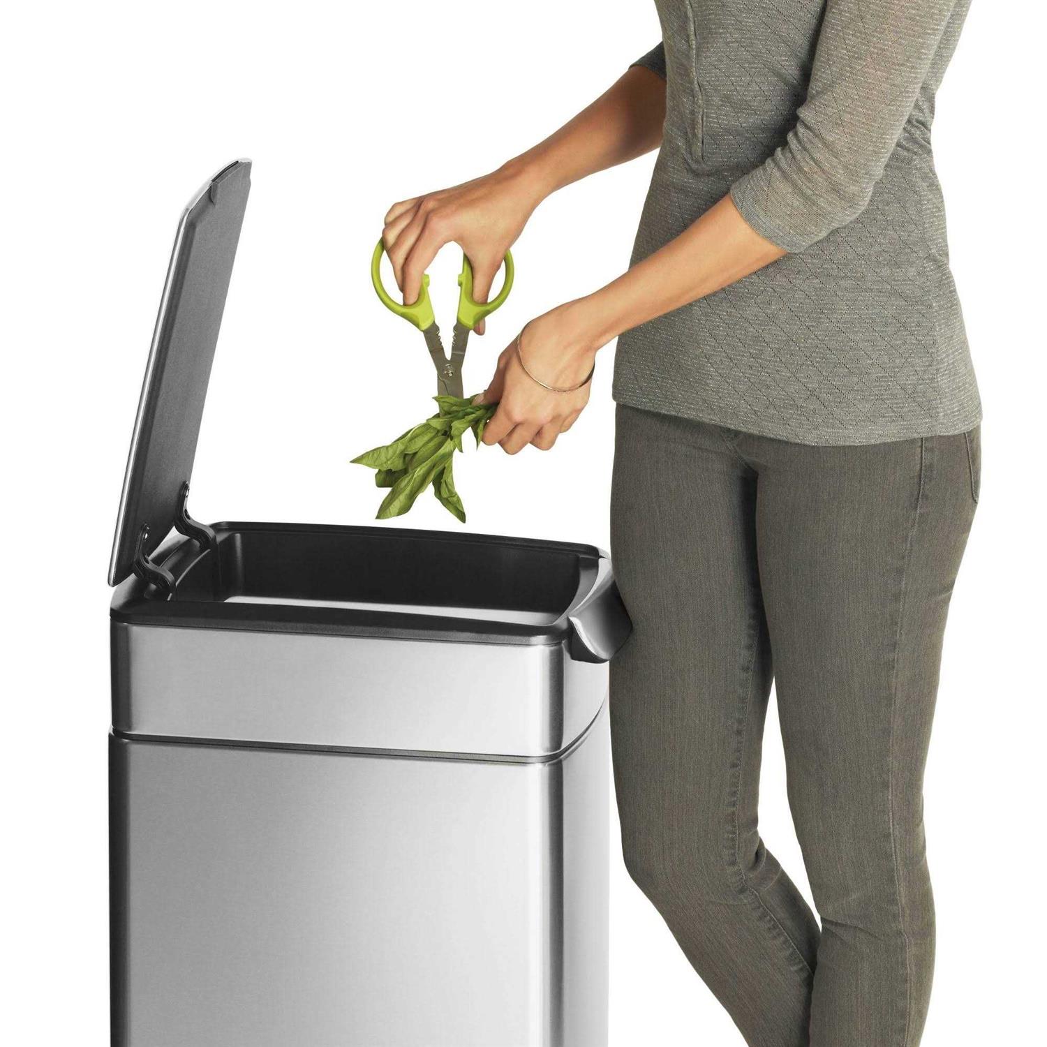 simplehuman Slim Touch-Bar Kitched Trash Can 40 Liter - Image 3