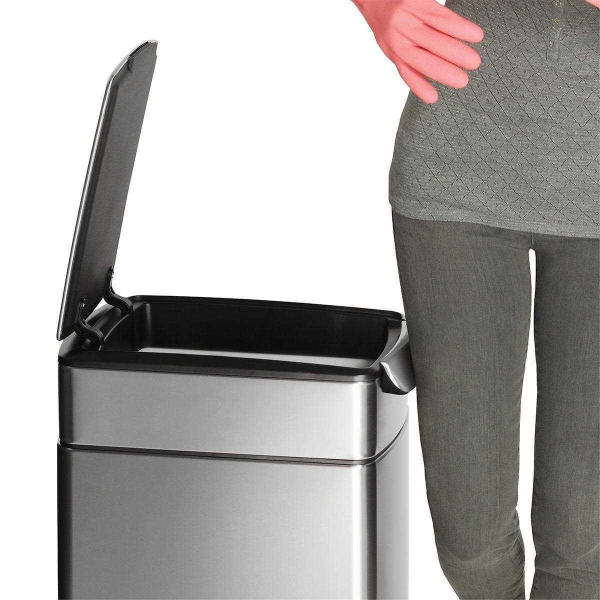 simplehuman Slim Touch-Bar Kitched Trash Can 40 Liter - Image 4