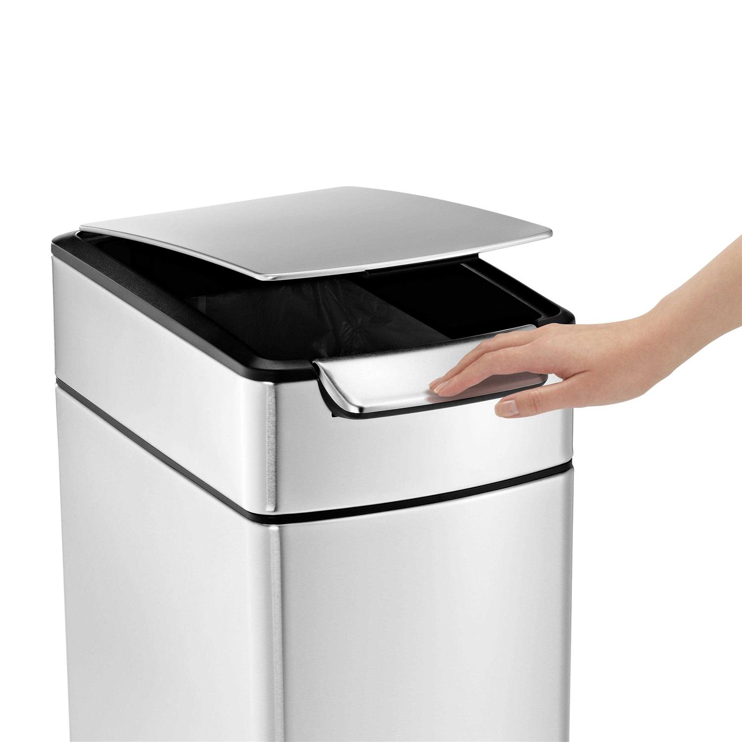 simplehuman Slim Touch-Bar Kitched Trash Can 40 Liter - Image 5