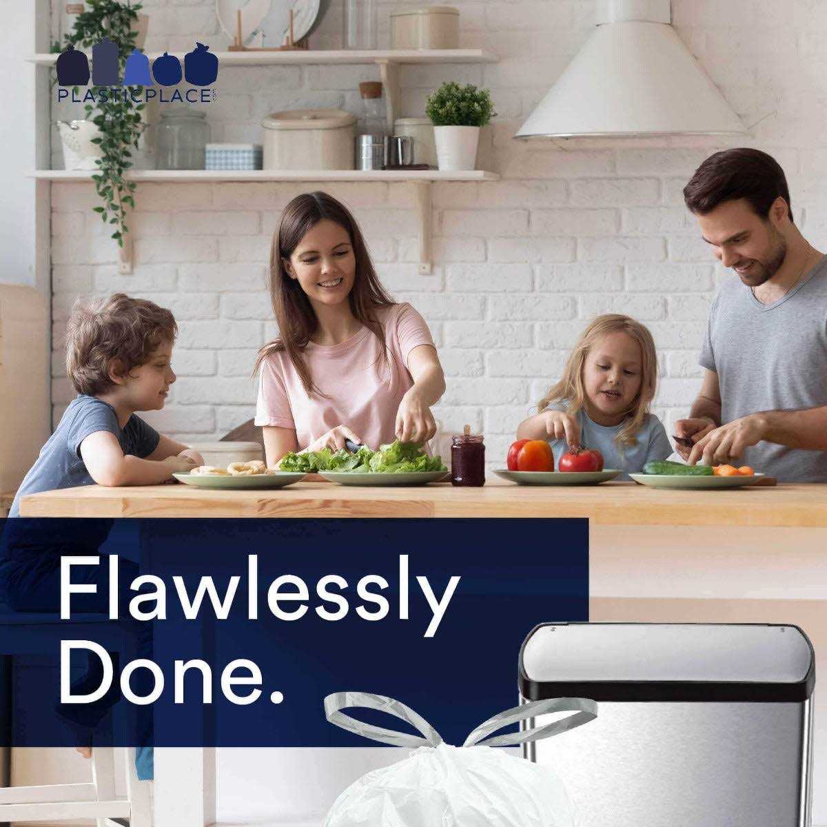 Plasticplace Trash Bags Simplehuman Code Compatible Drawstring Garbage Liners - Image 5