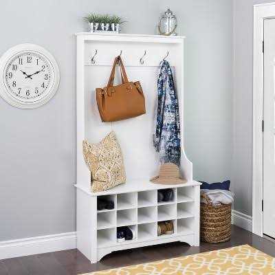Prepac Hall Tree with Shoe Storage - Image 2