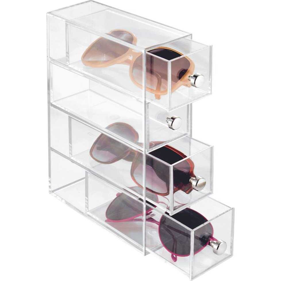 Interdesign Clear Flip 4 Drawer Tower Drawer - Image 2