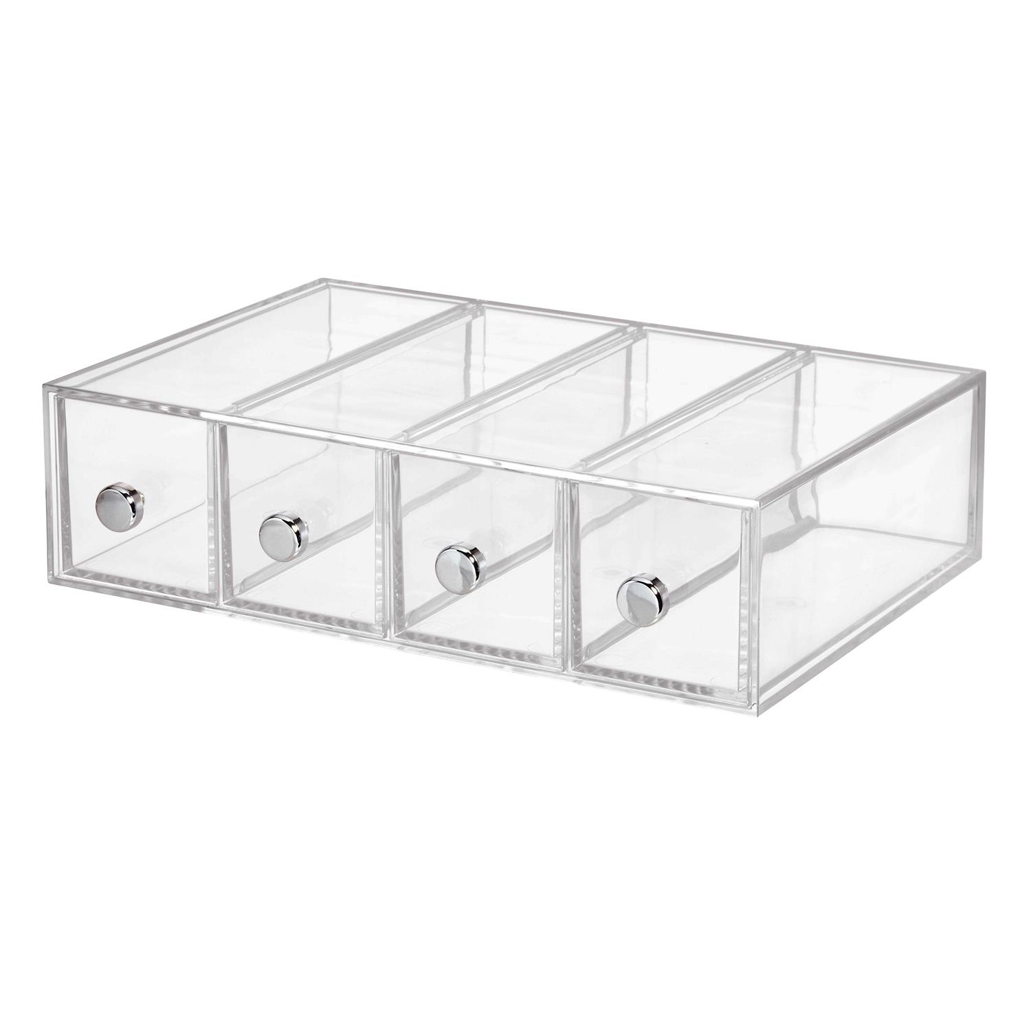 Interdesign Clear Flip 4 Drawer Tower Drawer - Image 4