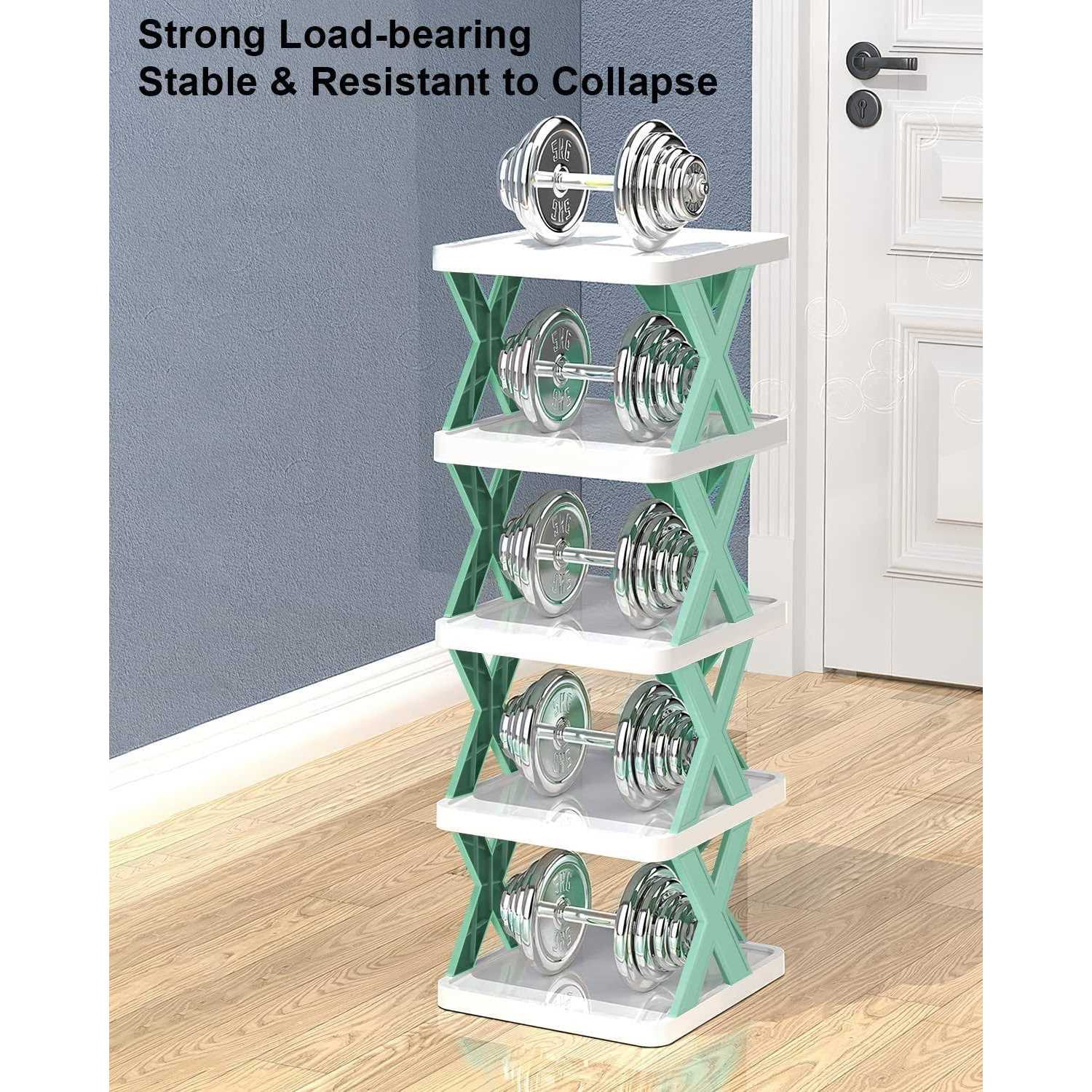 SHIISEWE 6 Tier Narrow Shoe Rack Small Vertical Shoe Stand Space Saving Diy Free Standing Shoes Storage Organizer For Entryway - Image 4