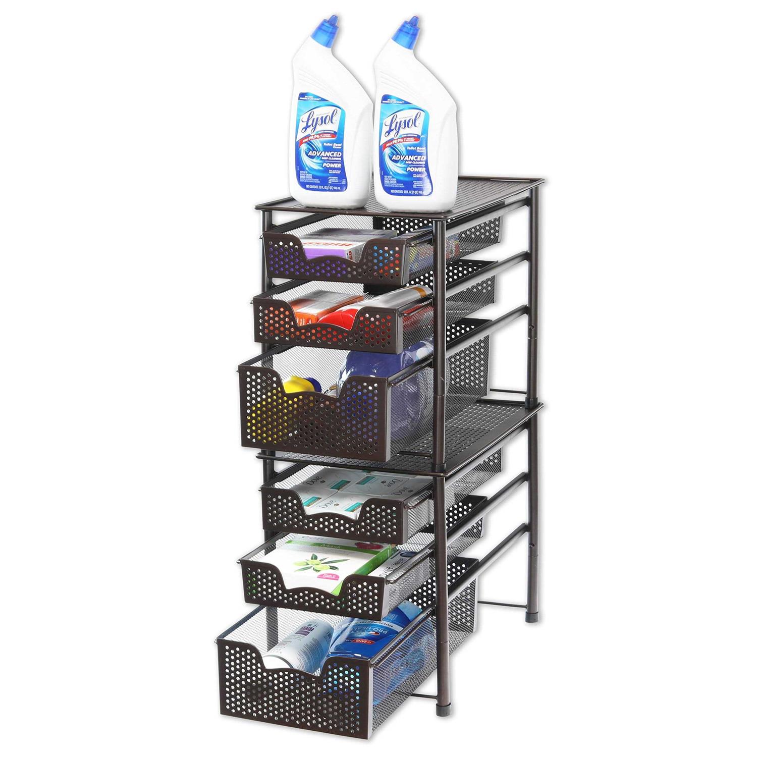 Simple Houseware 3-Tier Stackable Sliding Basket Organizer Drawer - Image 5