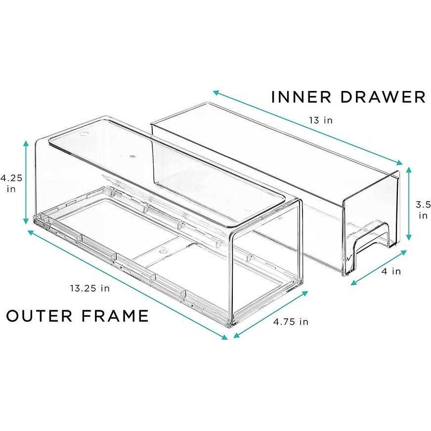 Sorbus Clear Stackable Pull Out Drawers - Image 5