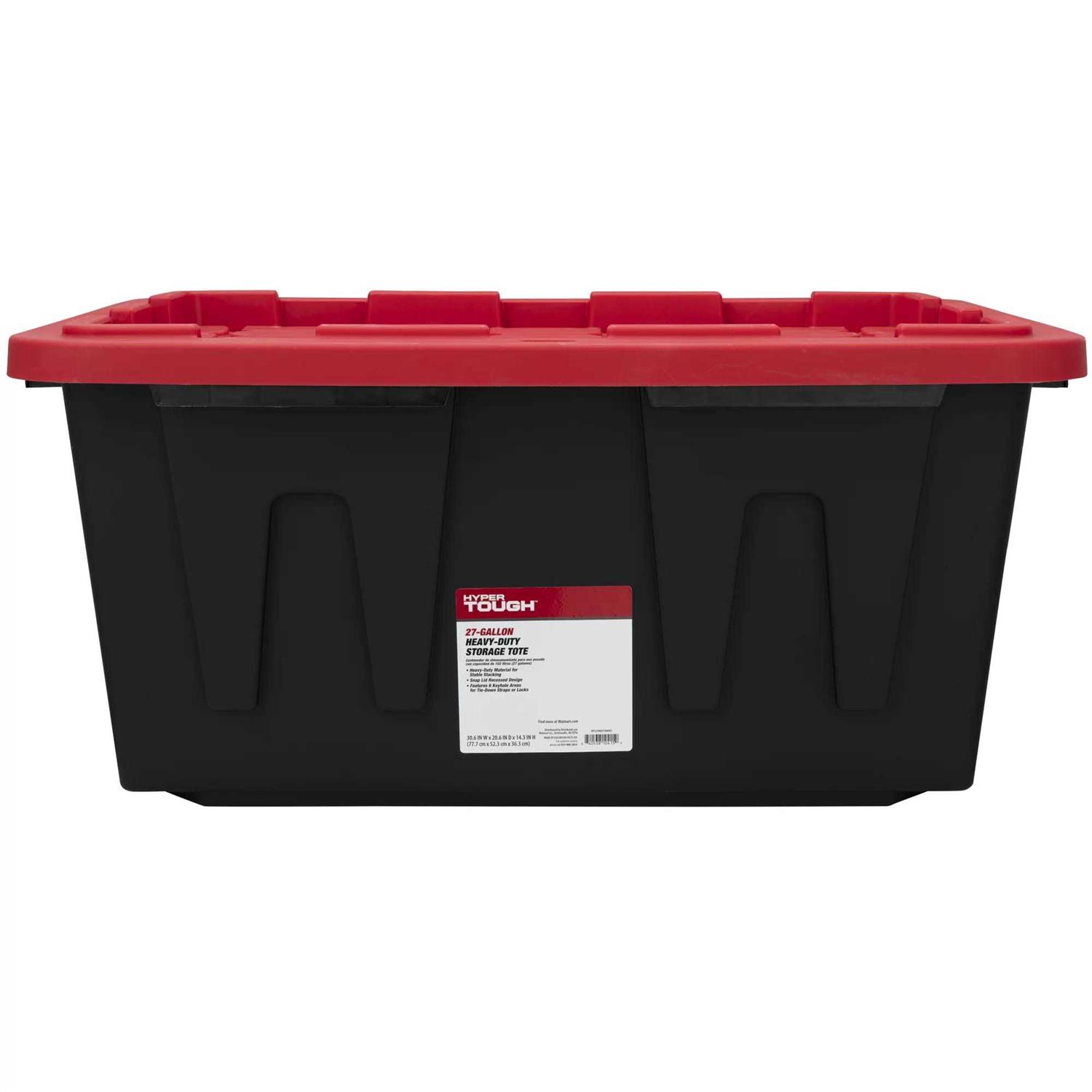 Hyper Tough 27 Gallon Stackable Snap Lid Plastic Storage Bin Container - Image 2
