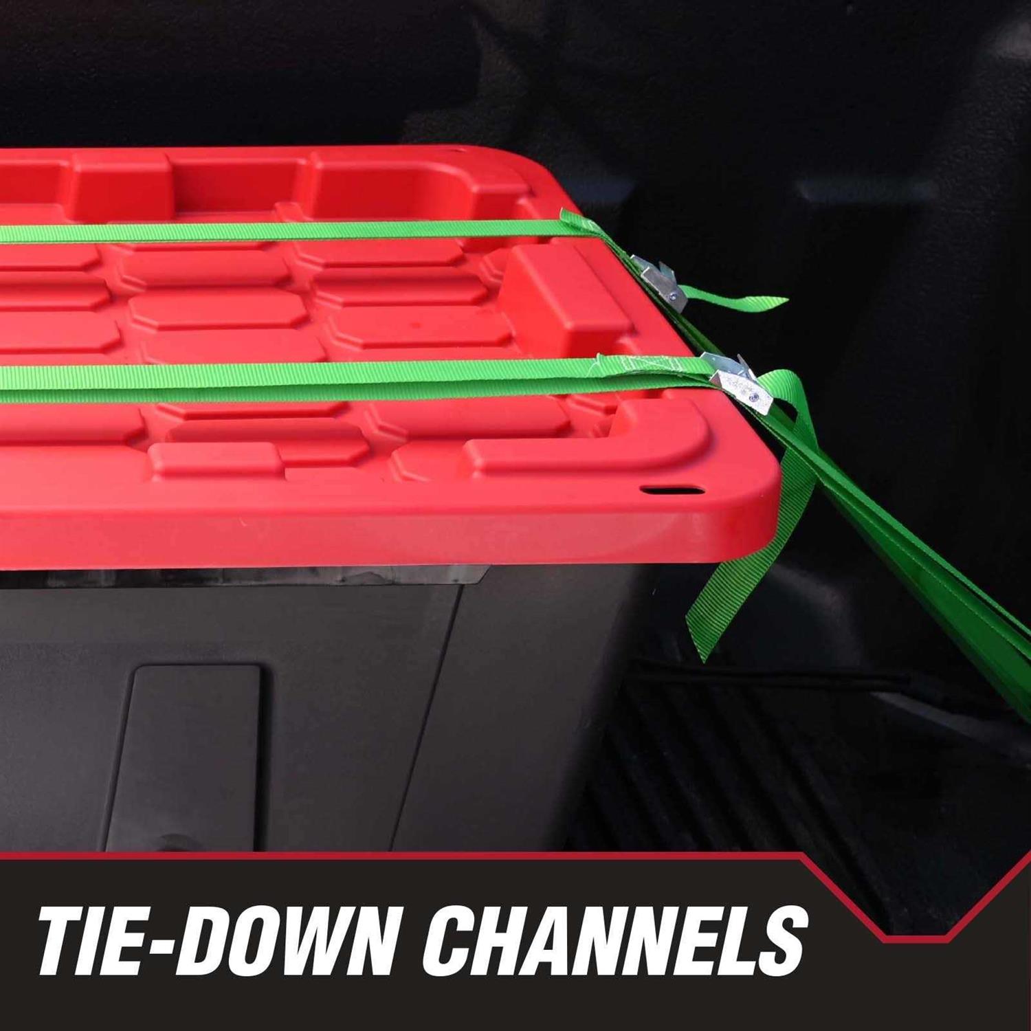 Hyper Tough 27 Gallon Stackable Snap Lid Plastic Storage Bin Container - Image 4