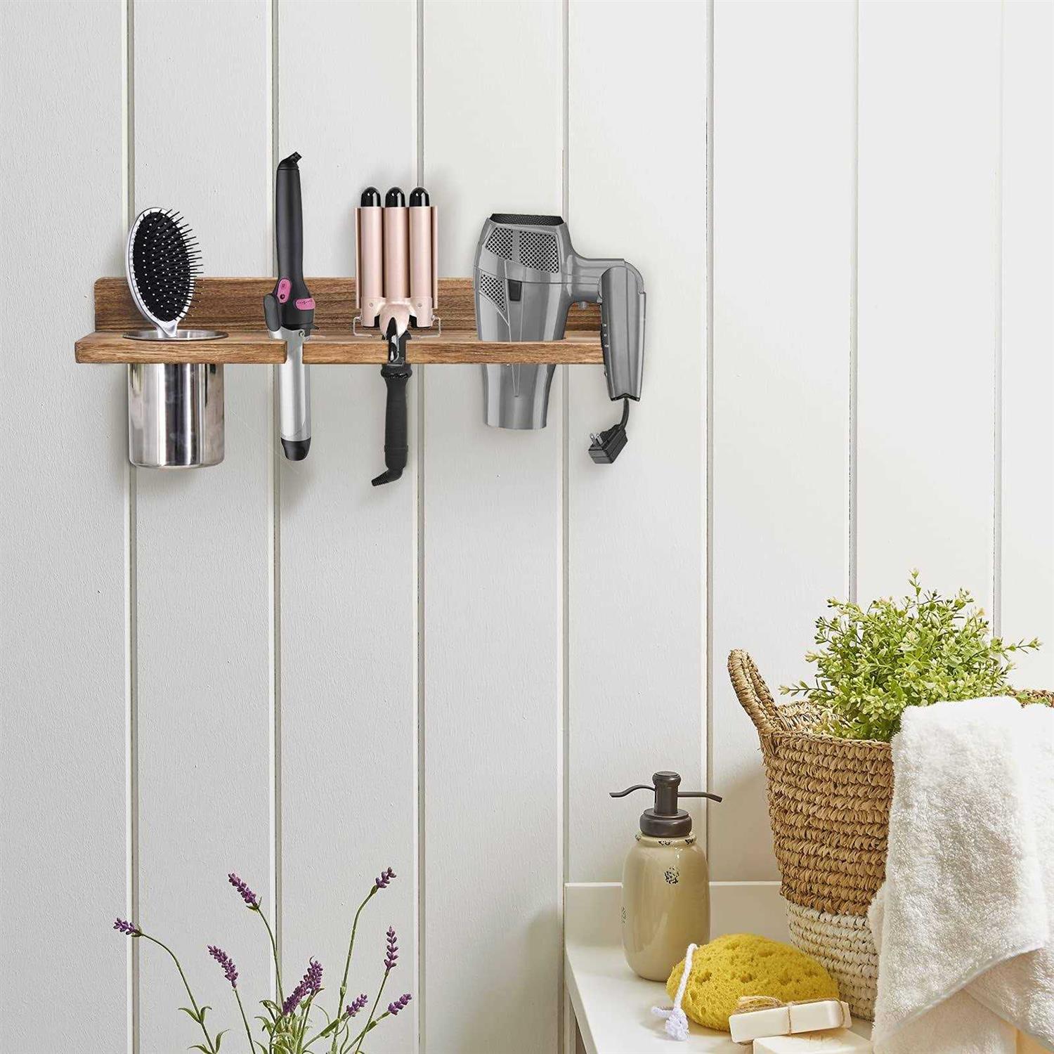 DORAMII Bathroom Wall Mount Hair Dryer Holder Hair Care & Styling Tool Organizer - Image 4