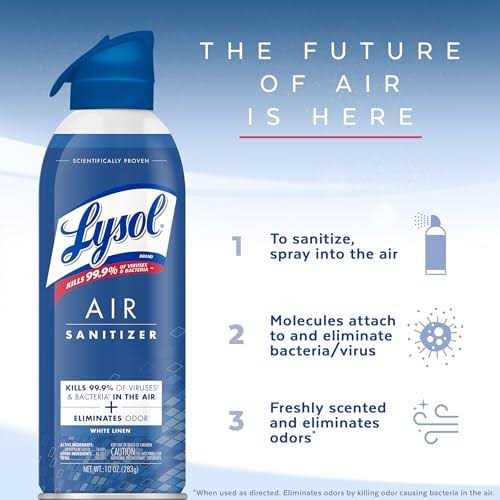 Lysol Air Sanitizer Spray, For Air Sanitization and Odor Elimination - Image 3