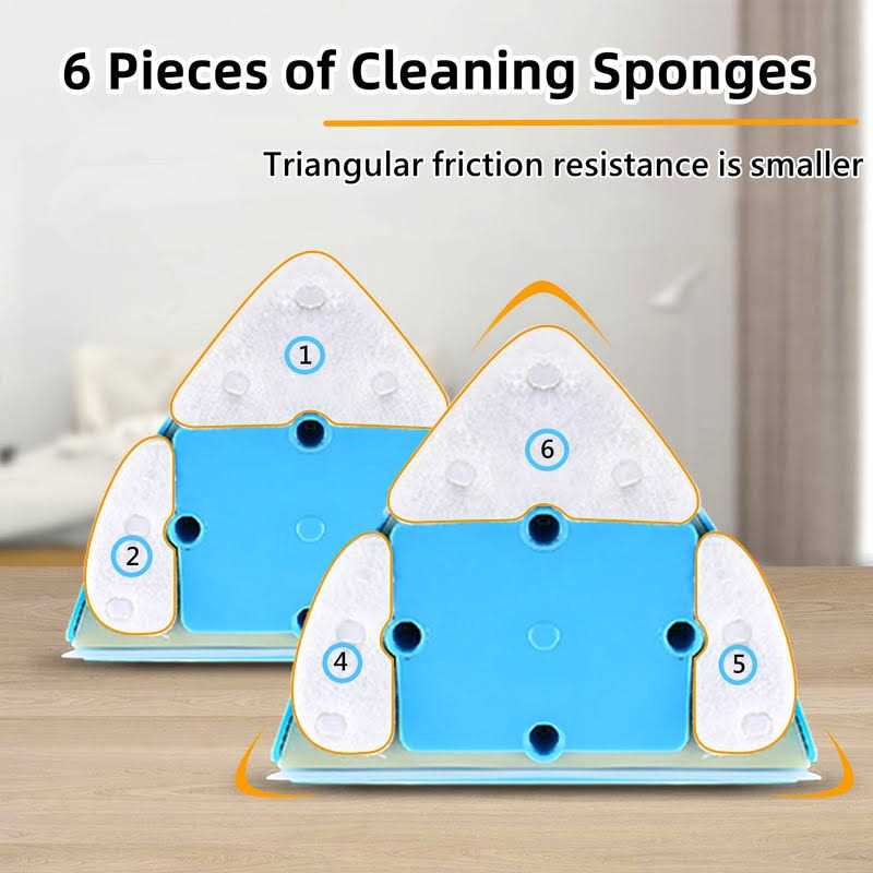 KOKITEA Double-Sided Window Cleaner Glass Wiper 5-Files Adjustable Magnetic Glider Washing,Cleaning Brush Tools - Image 2