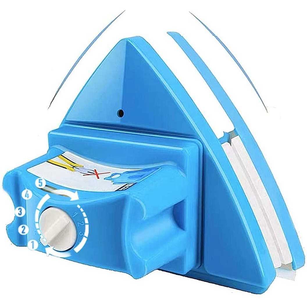 KOKITEA Double-Sided Window Cleaner Glass Wiper 5-Files Adjustable Magnetic Glider Washing,Cleaning Brush Tools