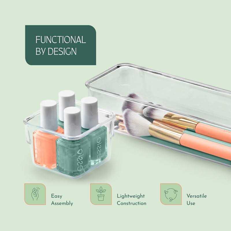 Ruboxa Clear Drawer Organizer, Plastic Organizers for Home Organization and Storage - Image 2