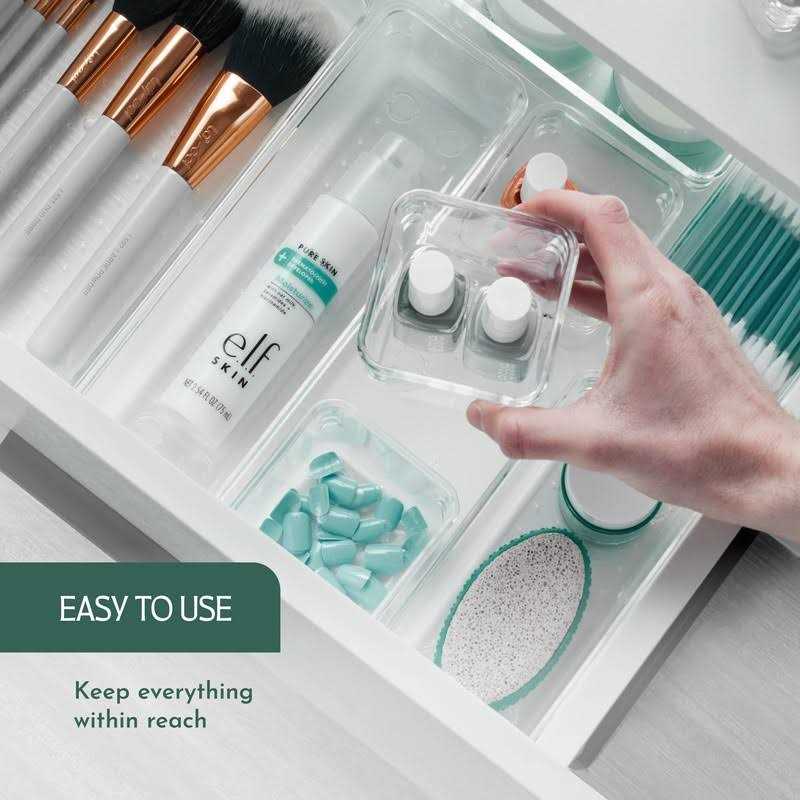 Ruboxa Clear Drawer Organizer, Plastic Organizers for Home Organization and Storage - Image 3