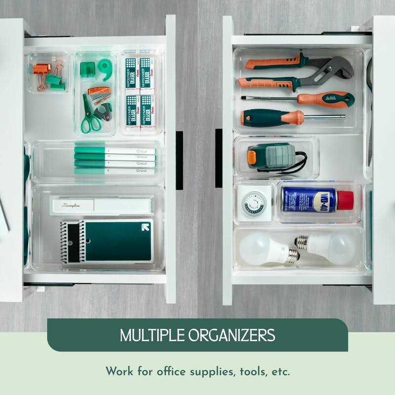 Ruboxa Clear Drawer Organizer, Plastic Organizers for Home Organization and Storage - Image 5