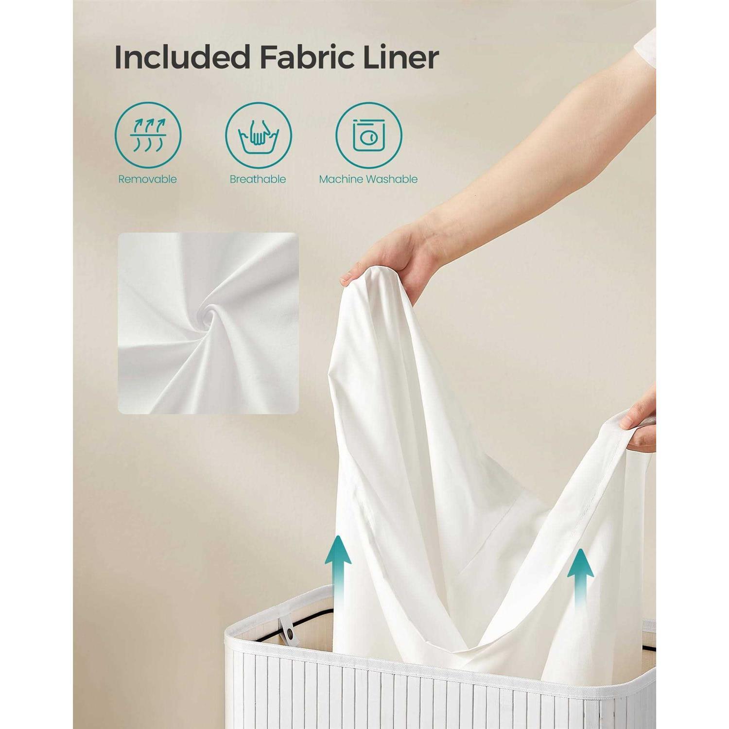 SONGMICS 26 Gallons Laundry Hamper with Lid - Image 4