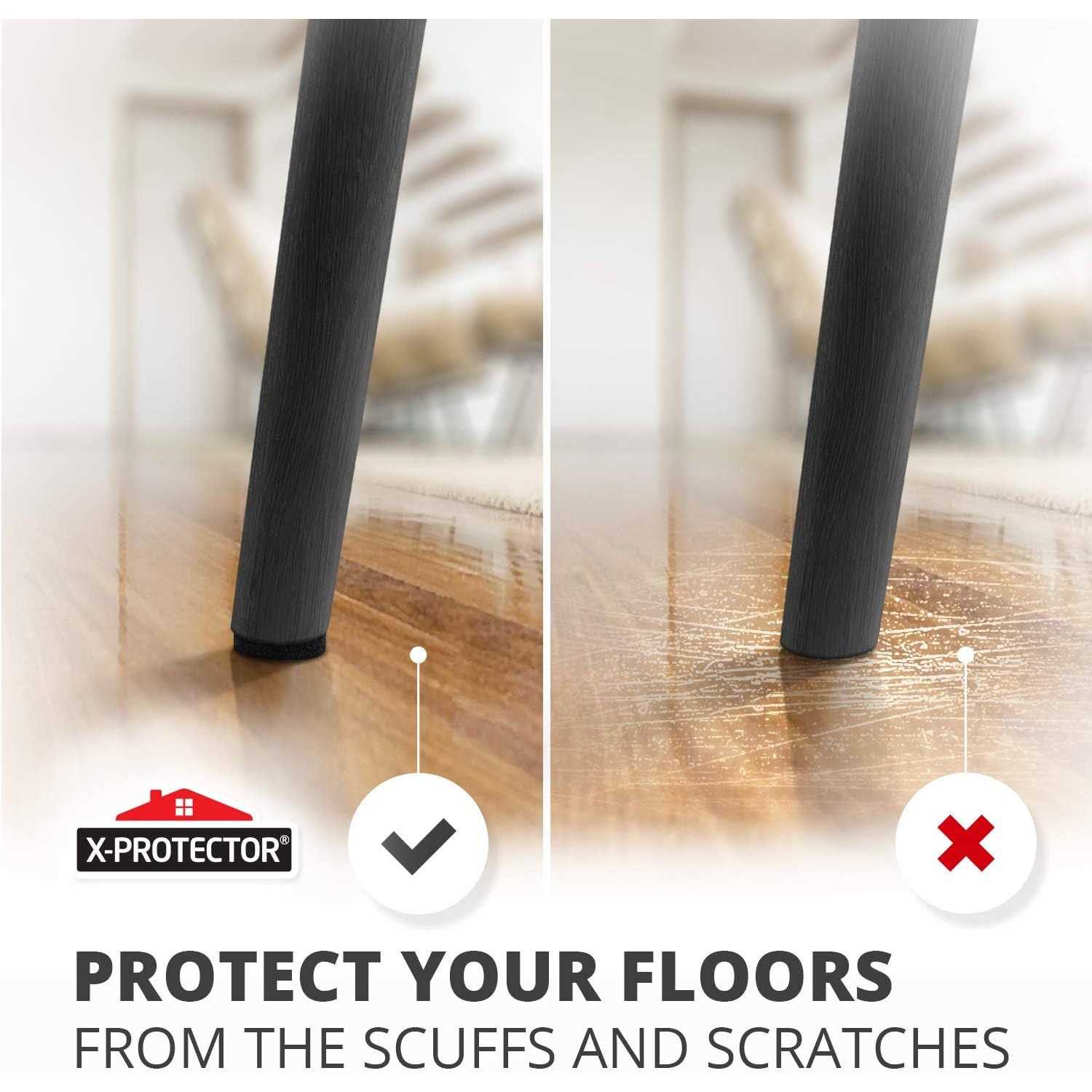 Felt Furniture Pads X-PROTECTOR 48 Premium Floor PROTECTOR Chair Wood Floors Best Hardwood - Image 2