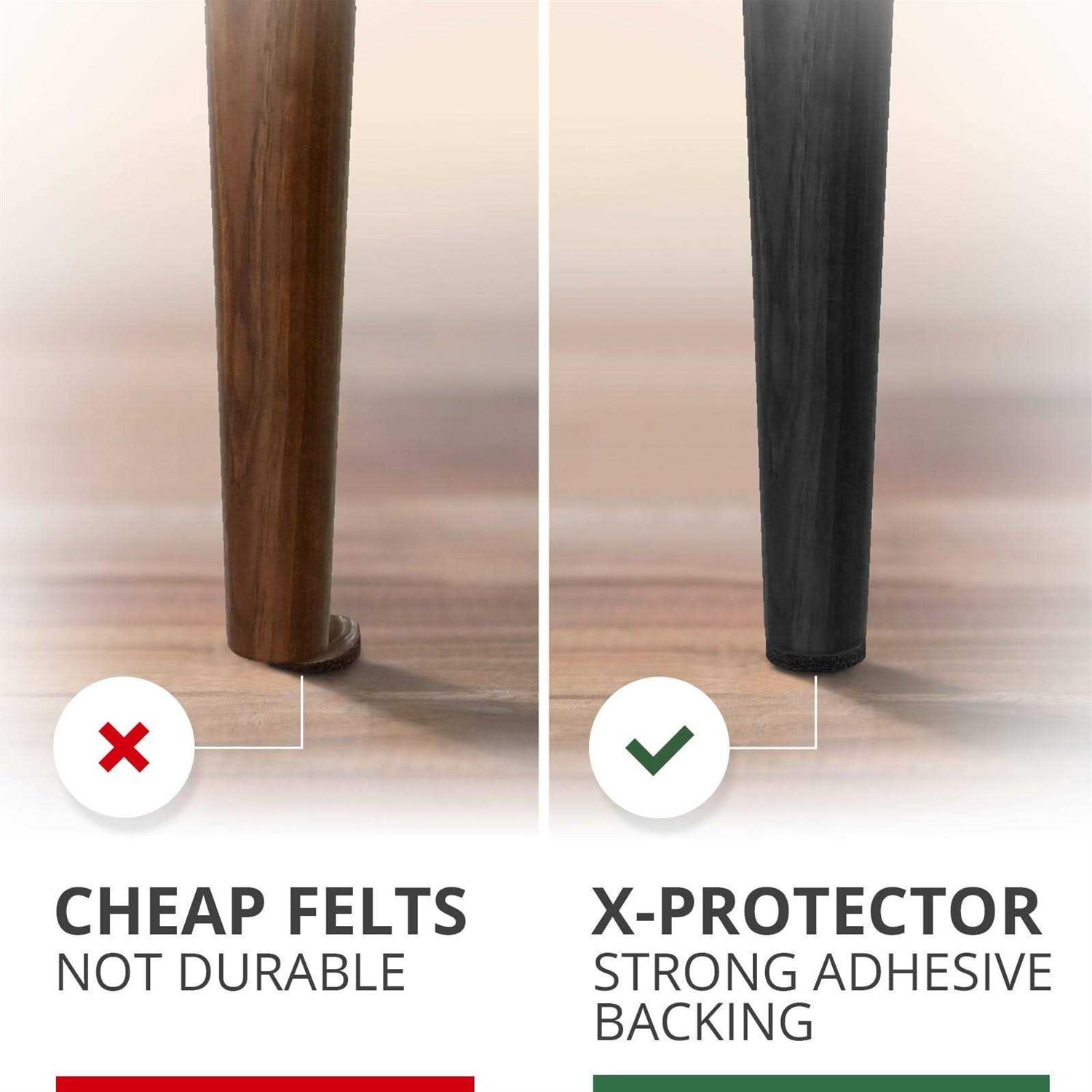 Felt Furniture Pads X-PROTECTOR 48 Premium Floor PROTECTOR Chair Wood Floors Best Hardwood - Image 3