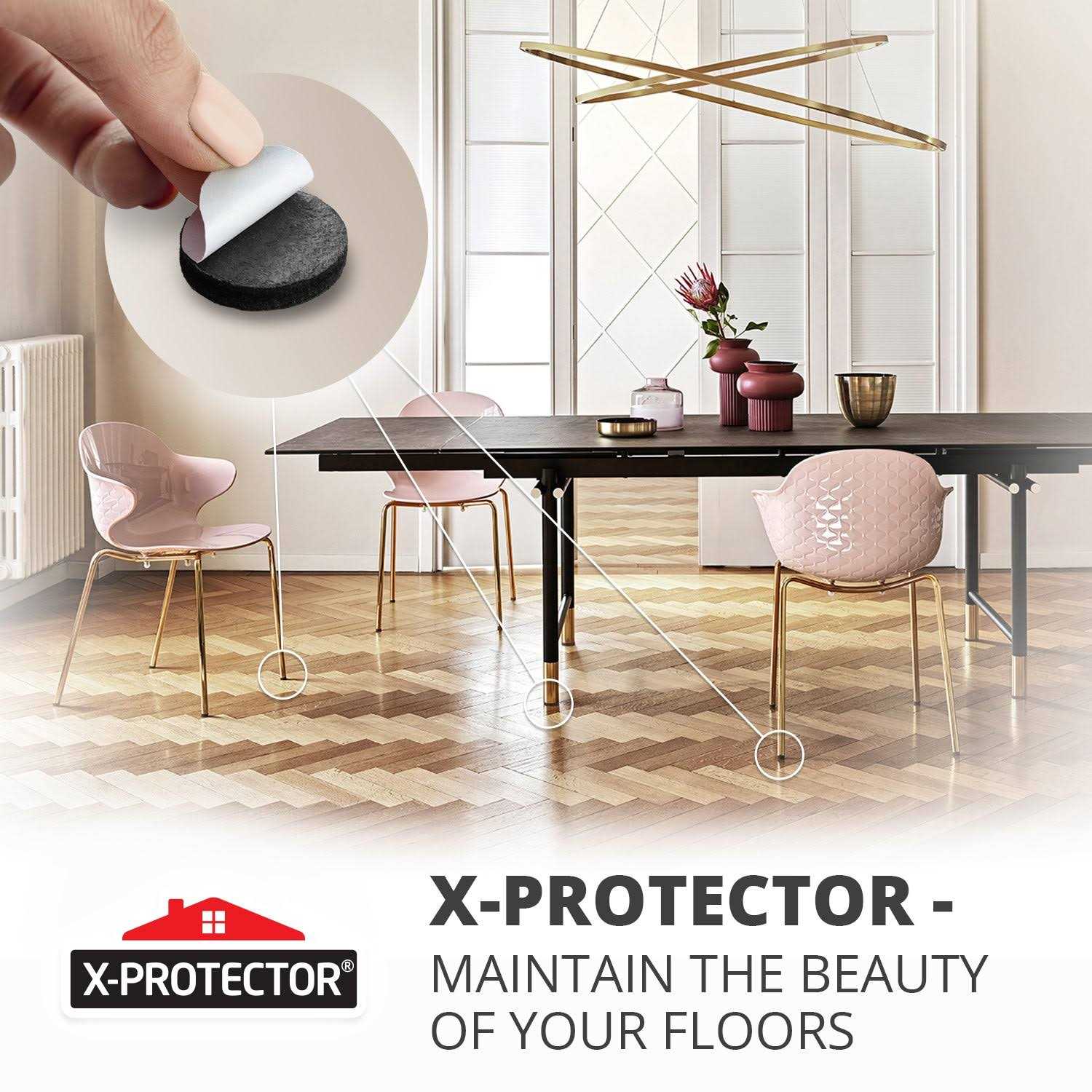 Felt Furniture Pads X-PROTECTOR 48 Premium Floor PROTECTOR Chair Wood Floors Best Hardwood - Image 5