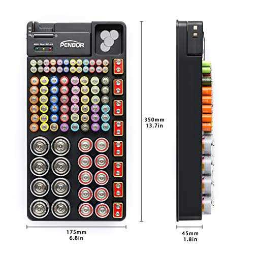 Penbor Battery Organizer Storage Case with No Lid Snap Portable Tester - Image 2