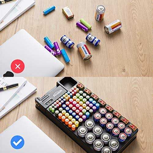 Penbor Battery Organizer Storage Case with No Lid Snap Portable Tester - Image 3