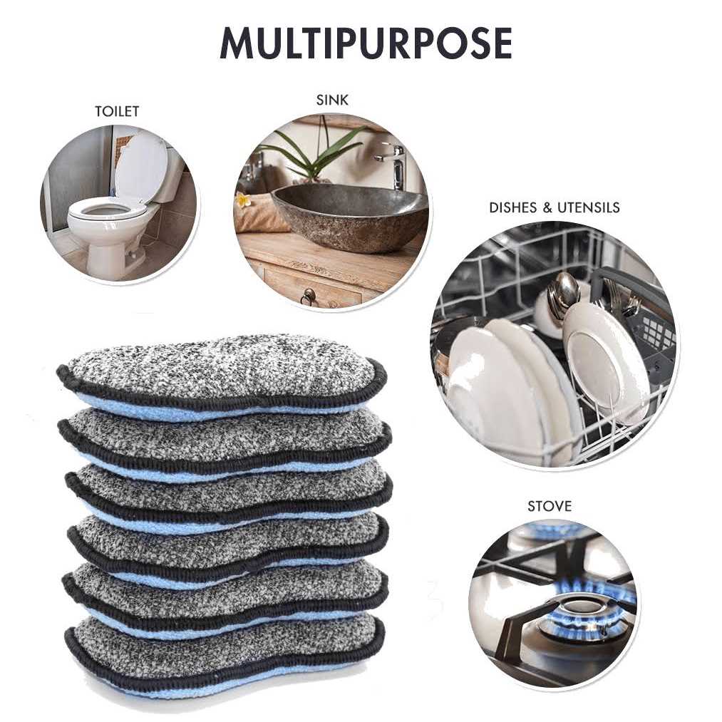 Multi-Purpose Scrub Sponges for Kitchen by Scrub it Non-Scratch Microfiber Sponge Along with Heavy Duty Scouring Power - Image 2