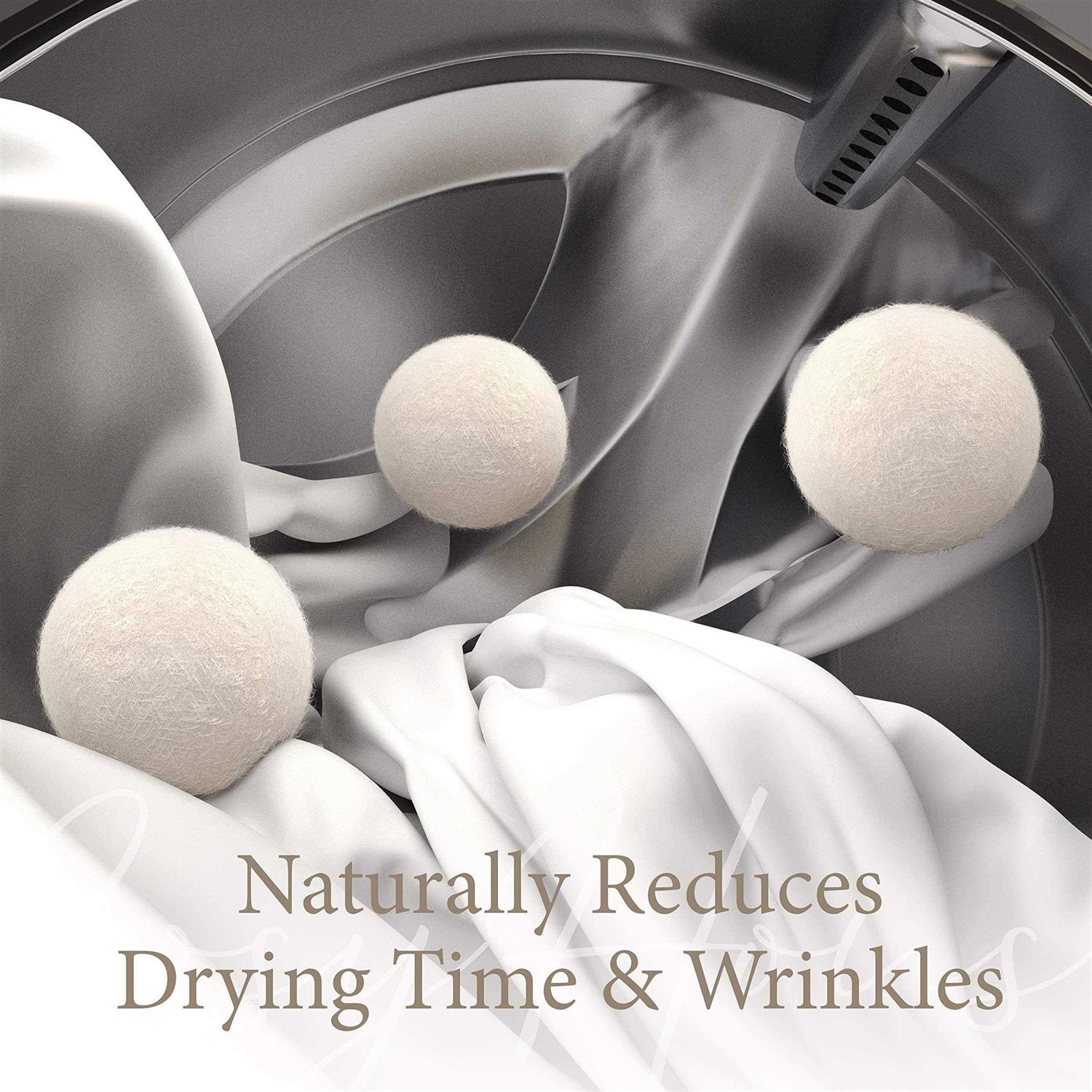 Cosy House Collection Wool Dryer Balls Natural Fabric Softener Reusable & Eco-conscious - Image 3