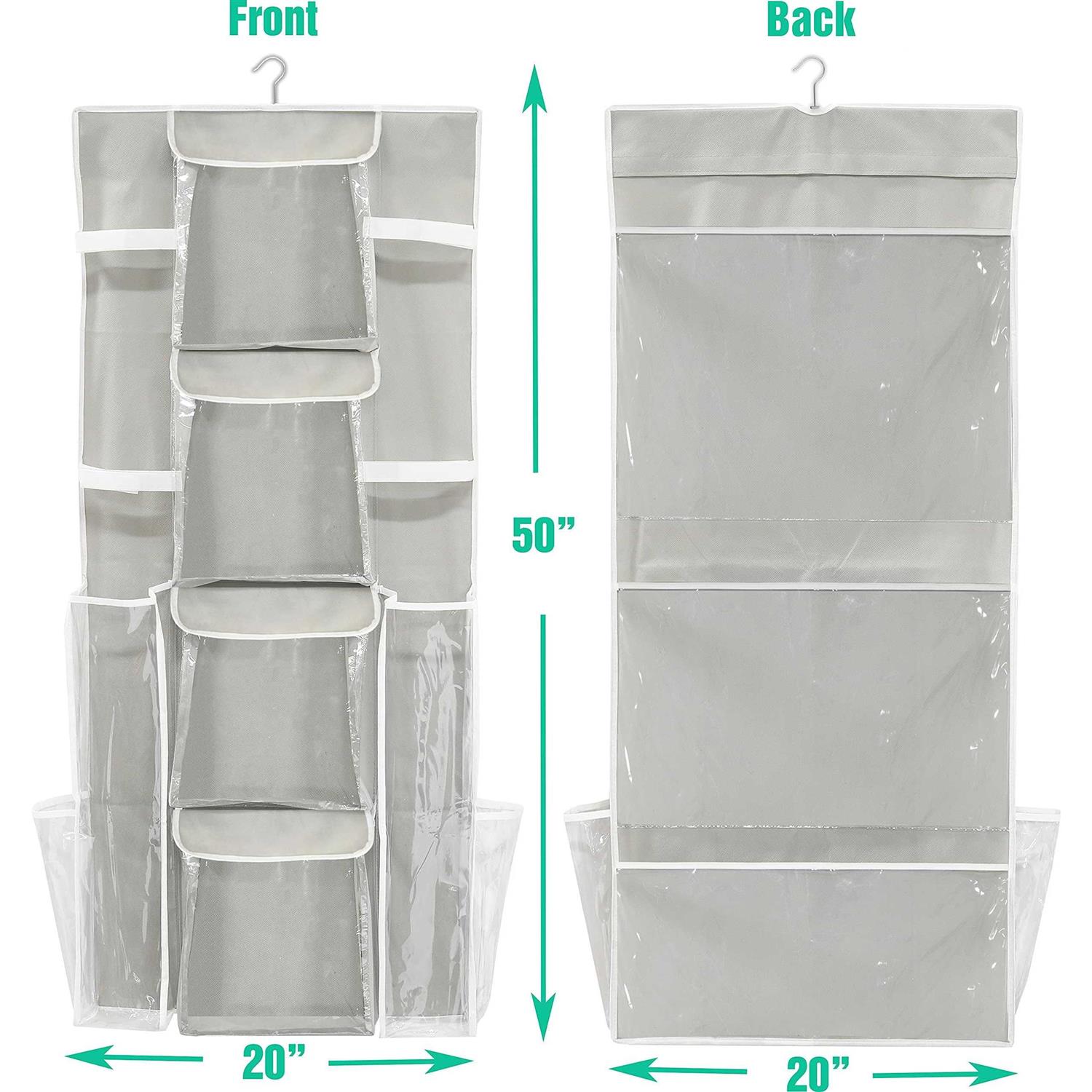 Simple Houseware Double-sided Hanging Gift Wrap Organizer Storage Pockets - Image 4