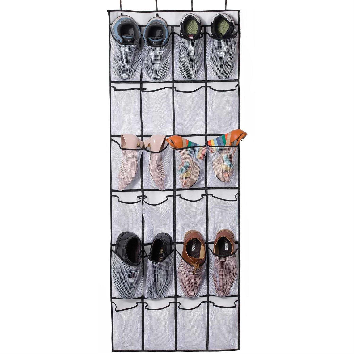 Misslo Over The Door Closet Shoe Organizer Large Mesh Pockets Hanging Shoe Holder Rack Storage - Image 5