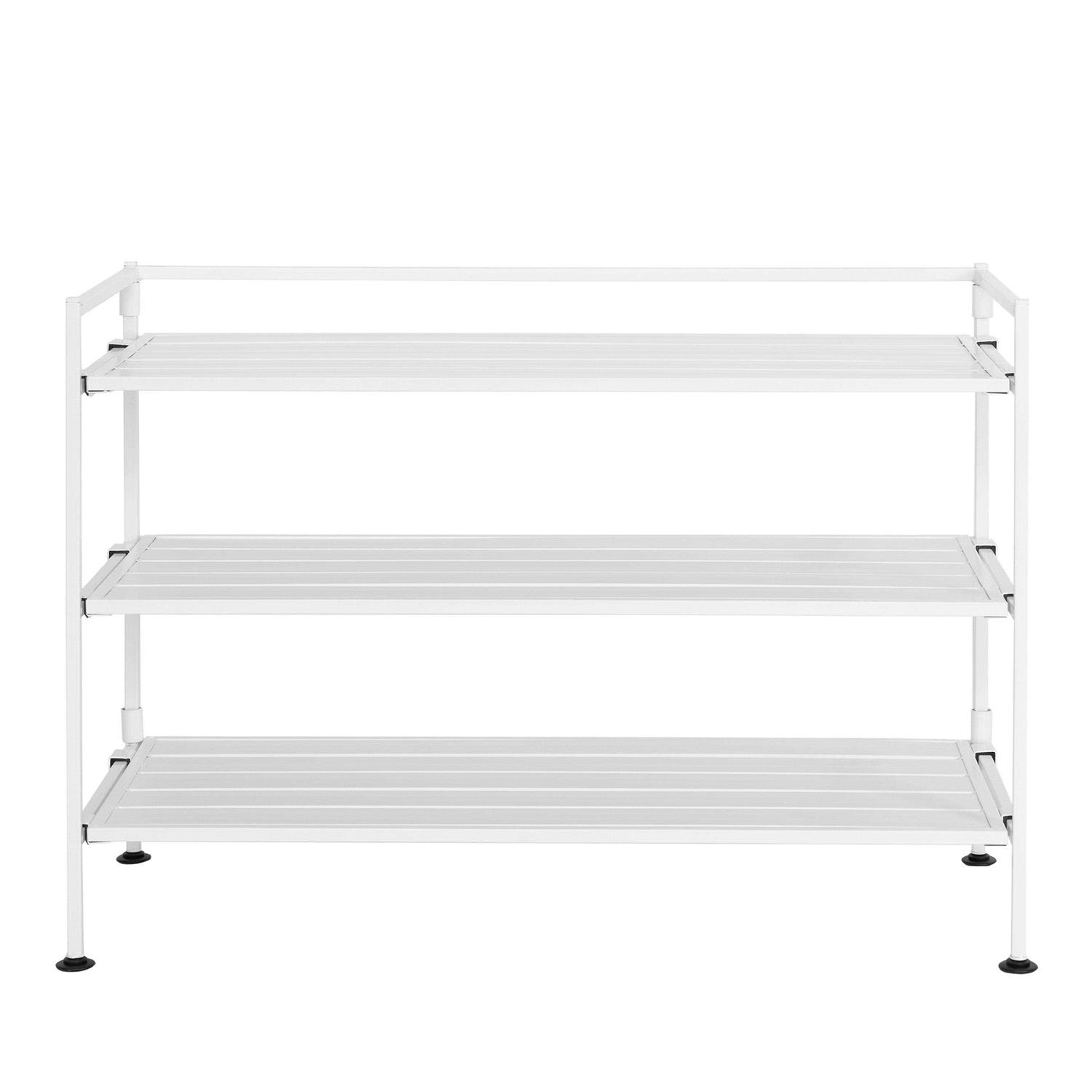 Seville Classics 3-Tier Resin Slat Shoe Rack - Image 4