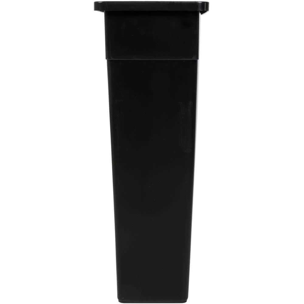 Continental 8322BK 23 Gallon Black Wall Hugger Receptacle - Image 4
