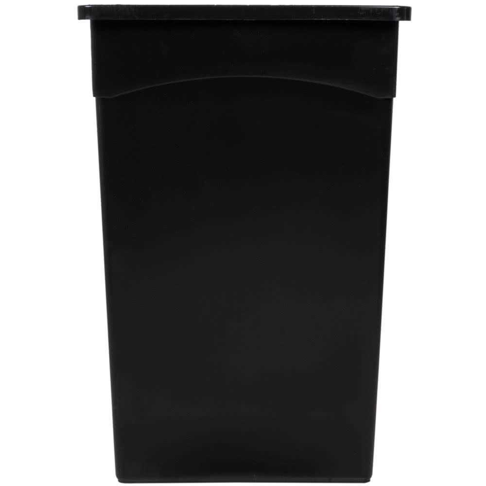 Continental 8322BK 23 Gallon Black Wall Hugger Receptacle - Image 5