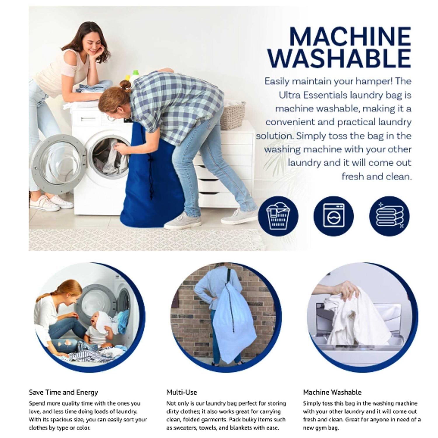 Heavy Duty Laundry Bag w/Shoulder Strap 30x40 inch by Ultra Essentials - Image 2