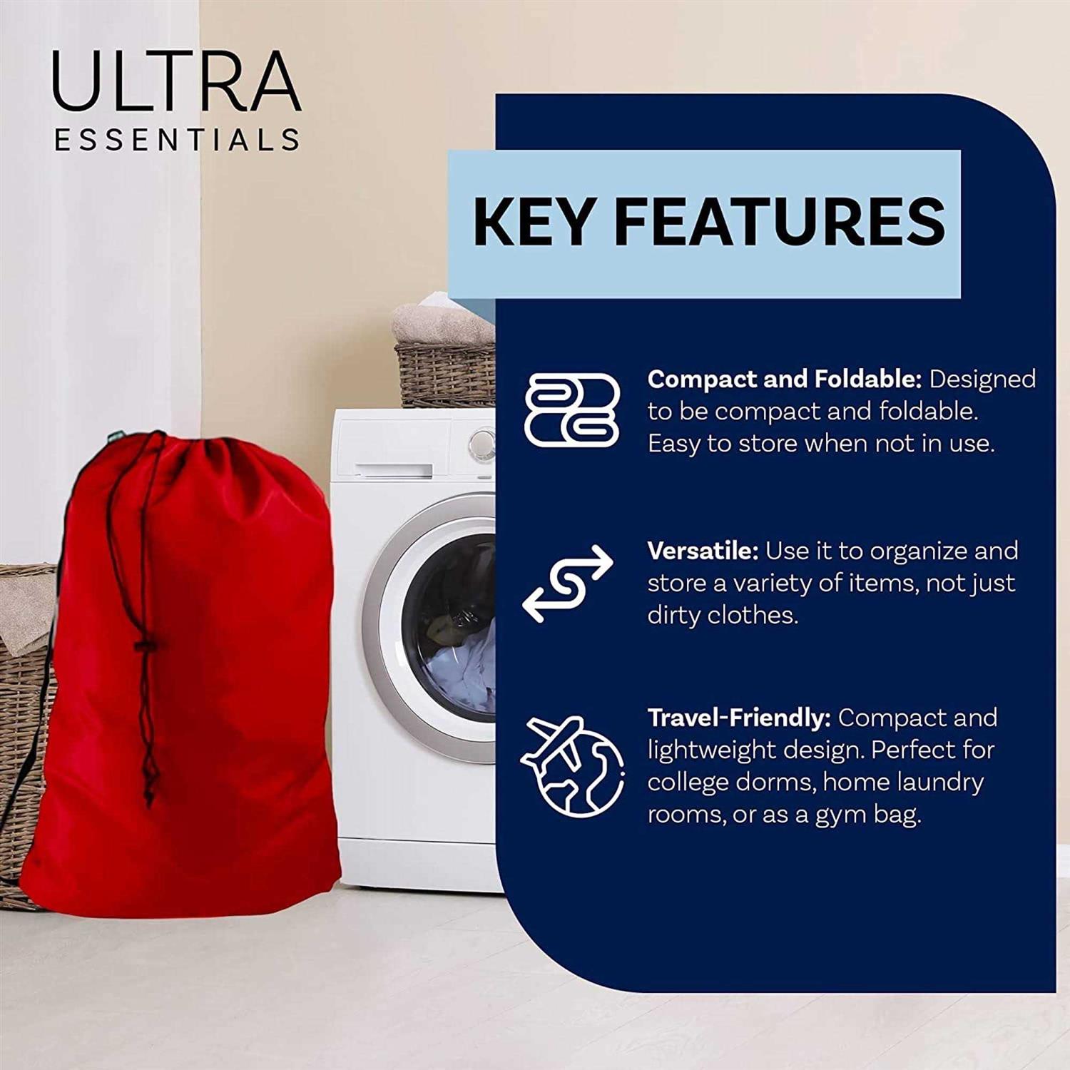 Heavy Duty Laundry Bag w/Shoulder Strap 30x40 inch by Ultra Essentials - Image 3