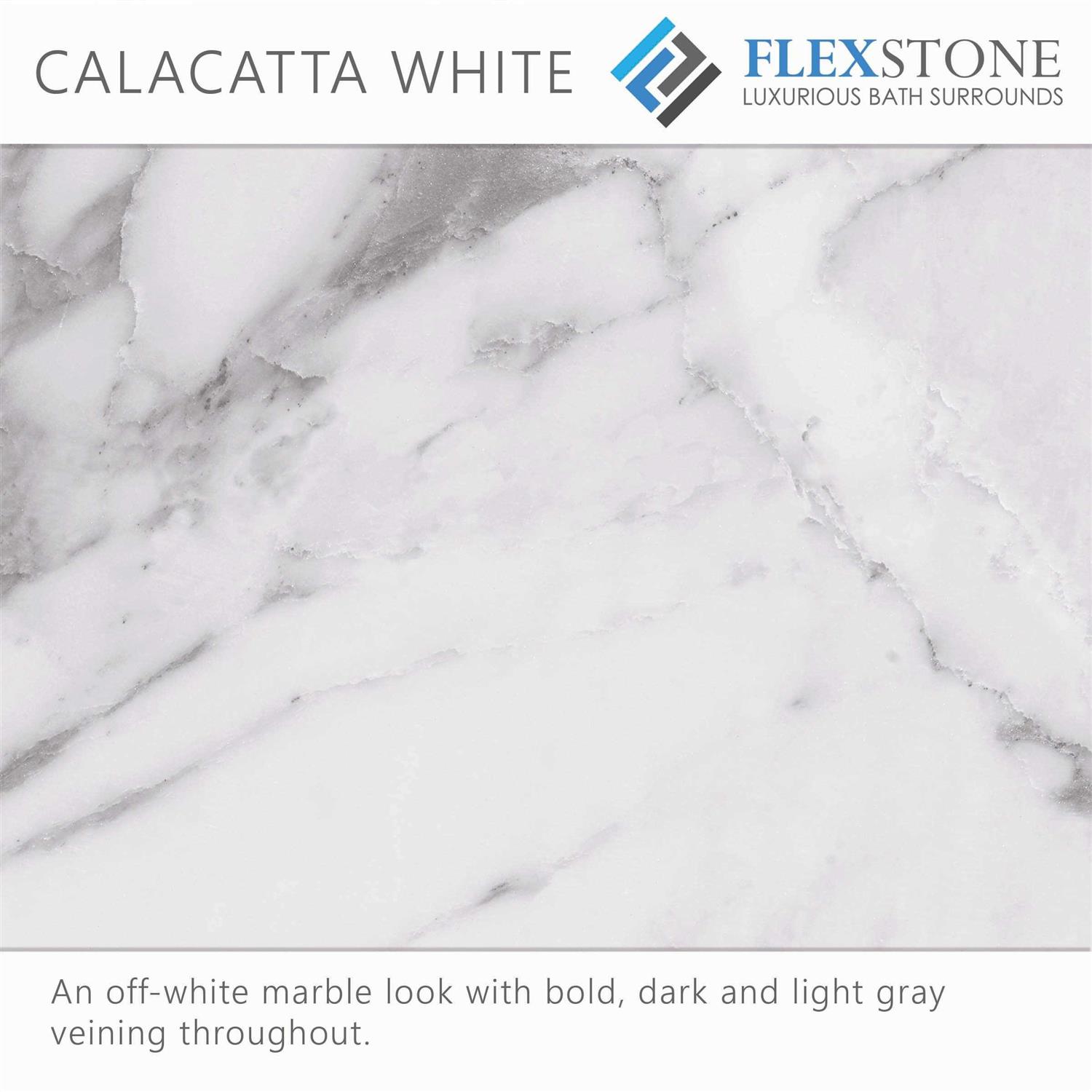 FlexStone 15 in Corner Shelf Niche in Calacatta White FLXCSB15CW - Image 3